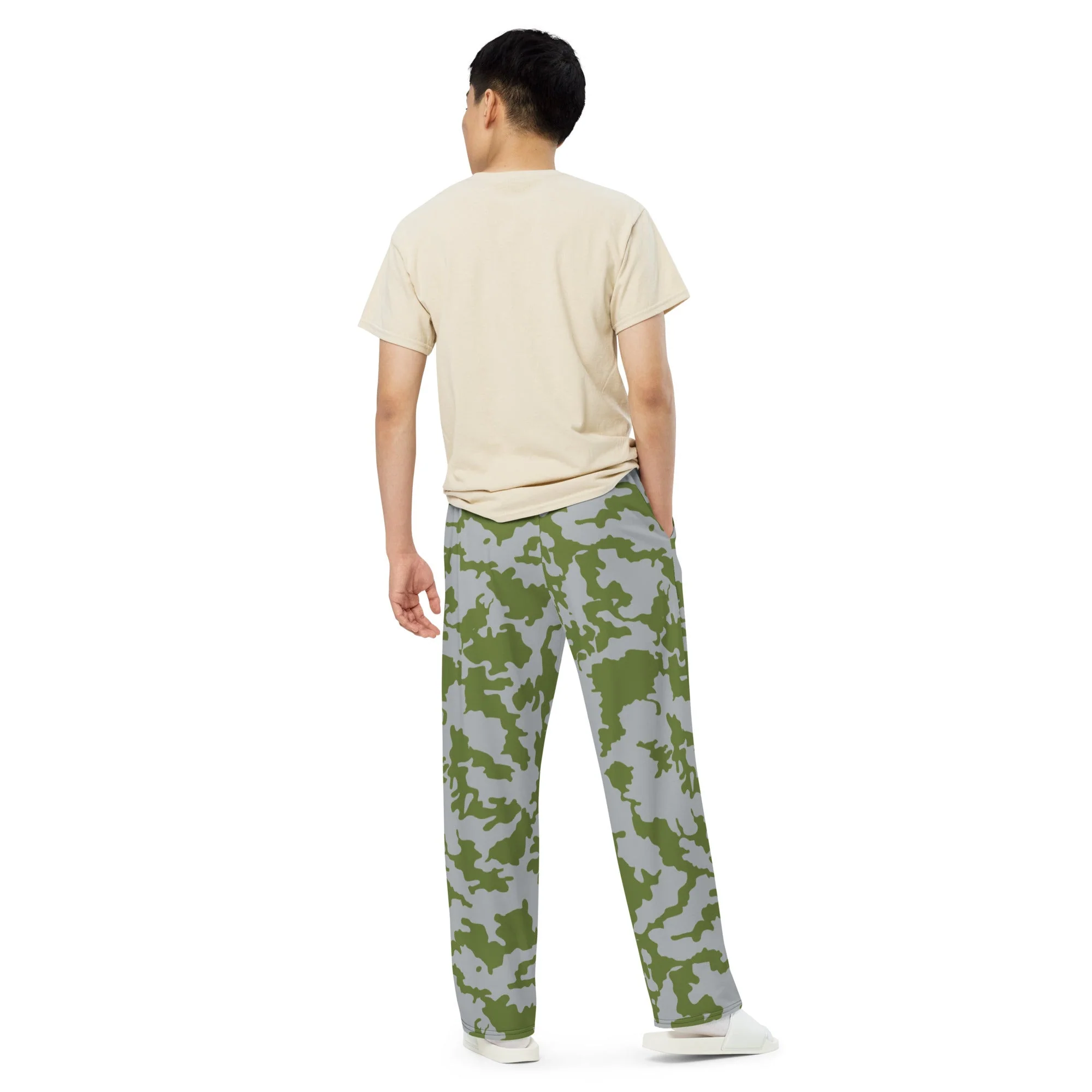 Fallout 3 Operation Anchorage Snow CAMO Unisex Wide-Leg Leisure Pants - Image 4