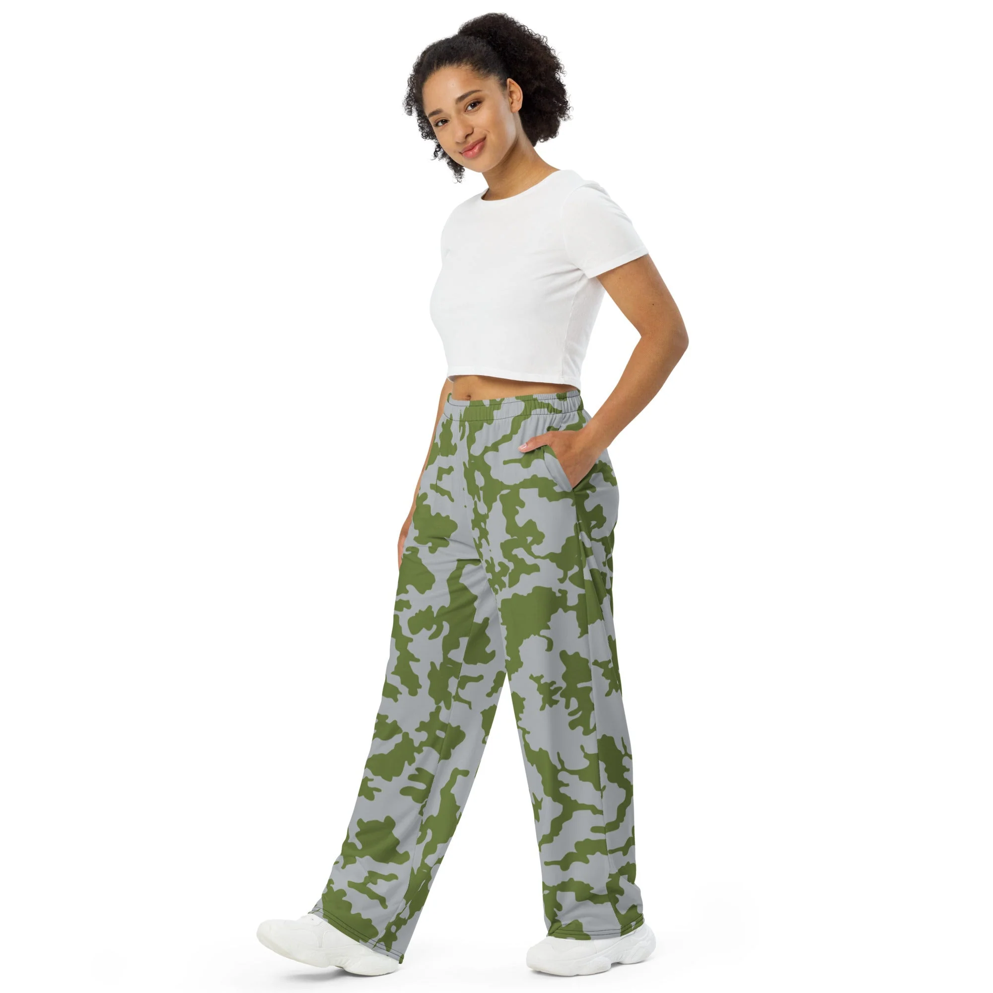 Fallout 3 Operation Anchorage Snow CAMO Unisex Wide-Leg Leisure Pants - Image 5