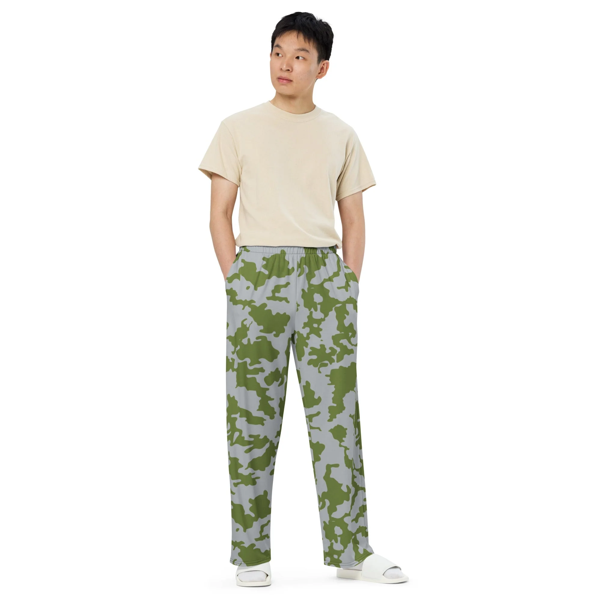 Fallout 3 Operation Anchorage Snow CAMO Unisex Wide-Leg Leisure Pants - Image 8