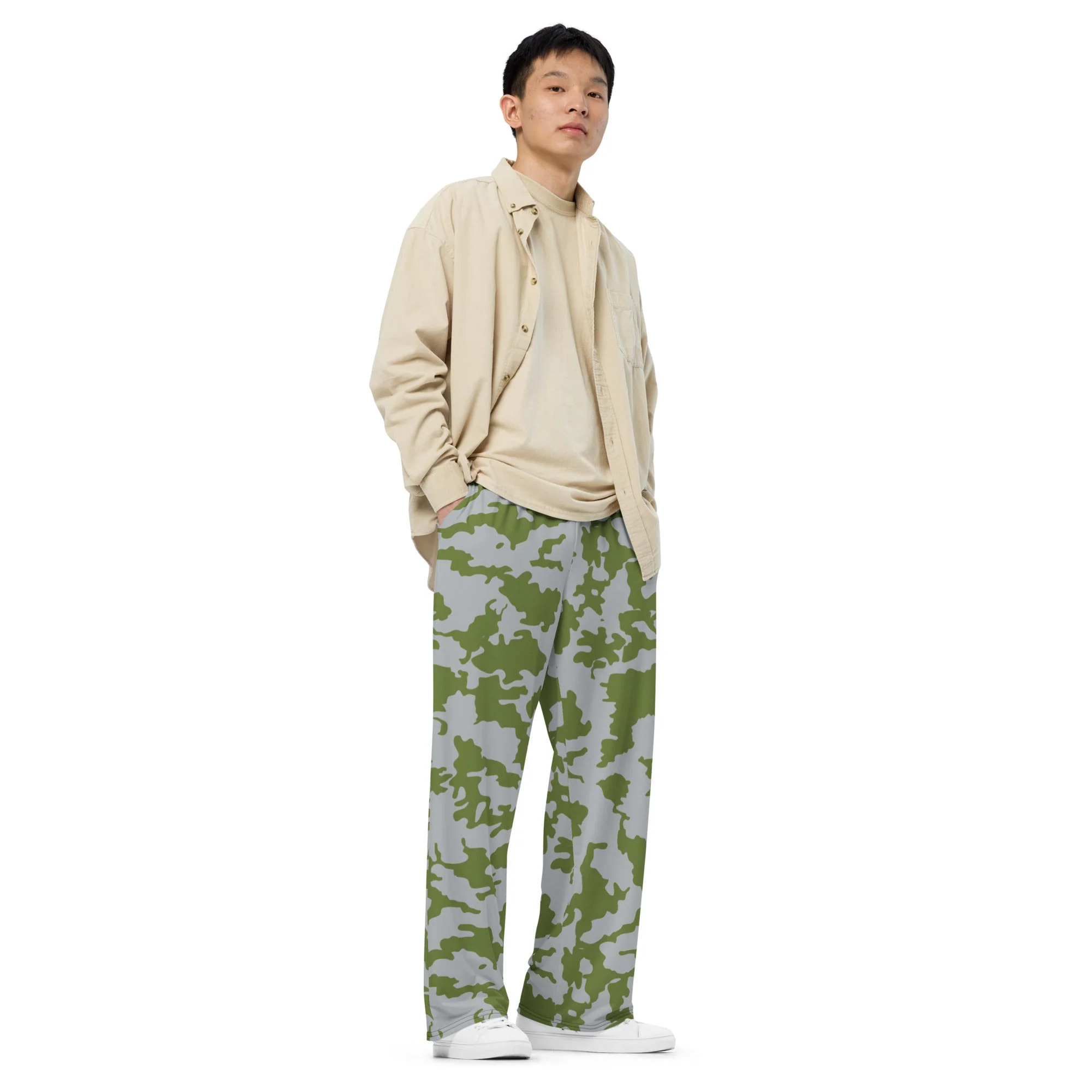 Fallout 3 Operation Anchorage Snow CAMO Unisex Wide-Leg Leisure Pants - Image 9