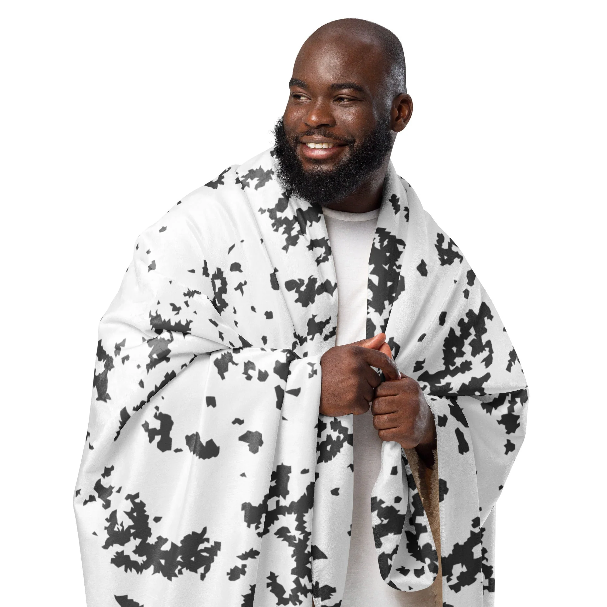 Finnish Lumikuvio Snow CAMO Sherpa Blanket - Image 3