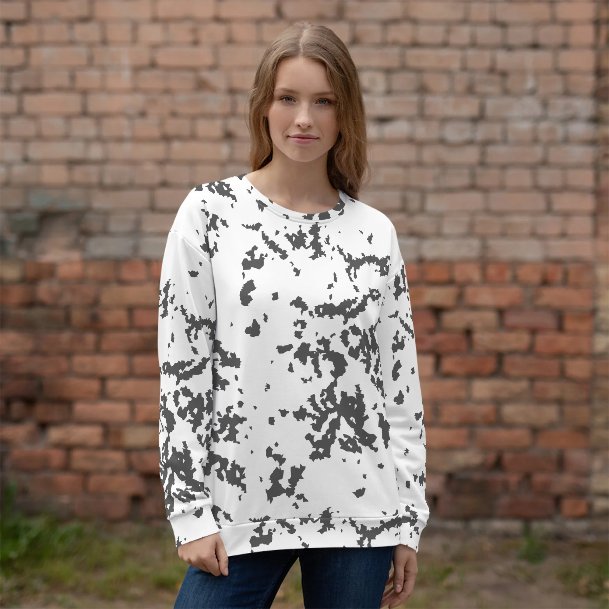 Finnish Lumikuvio Snow CAMO Unisex Sweatshirt - Image 2