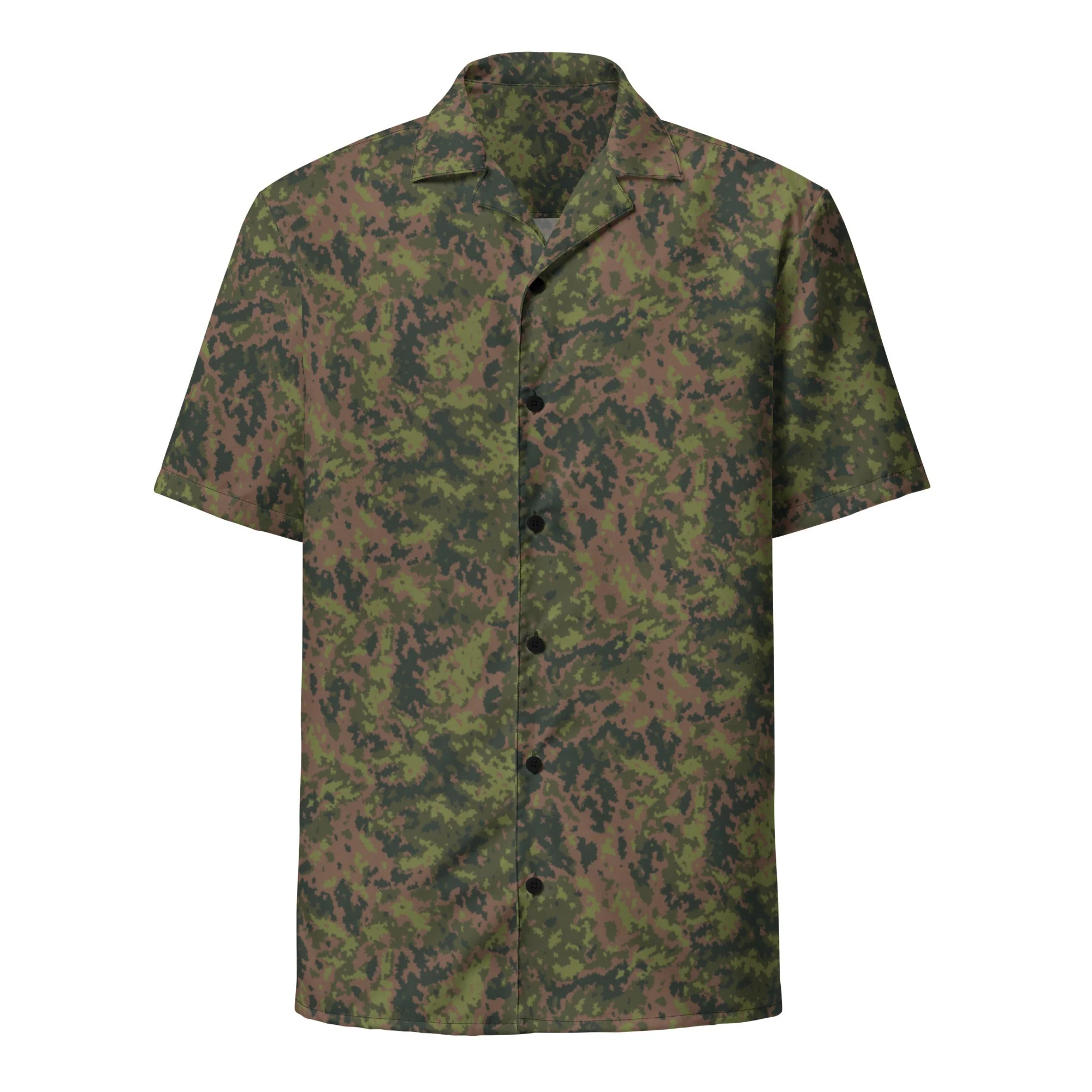 Finnish M05 Maastokuvio CAMO Unisex Short-Sleeve Button Shirt - Image 11