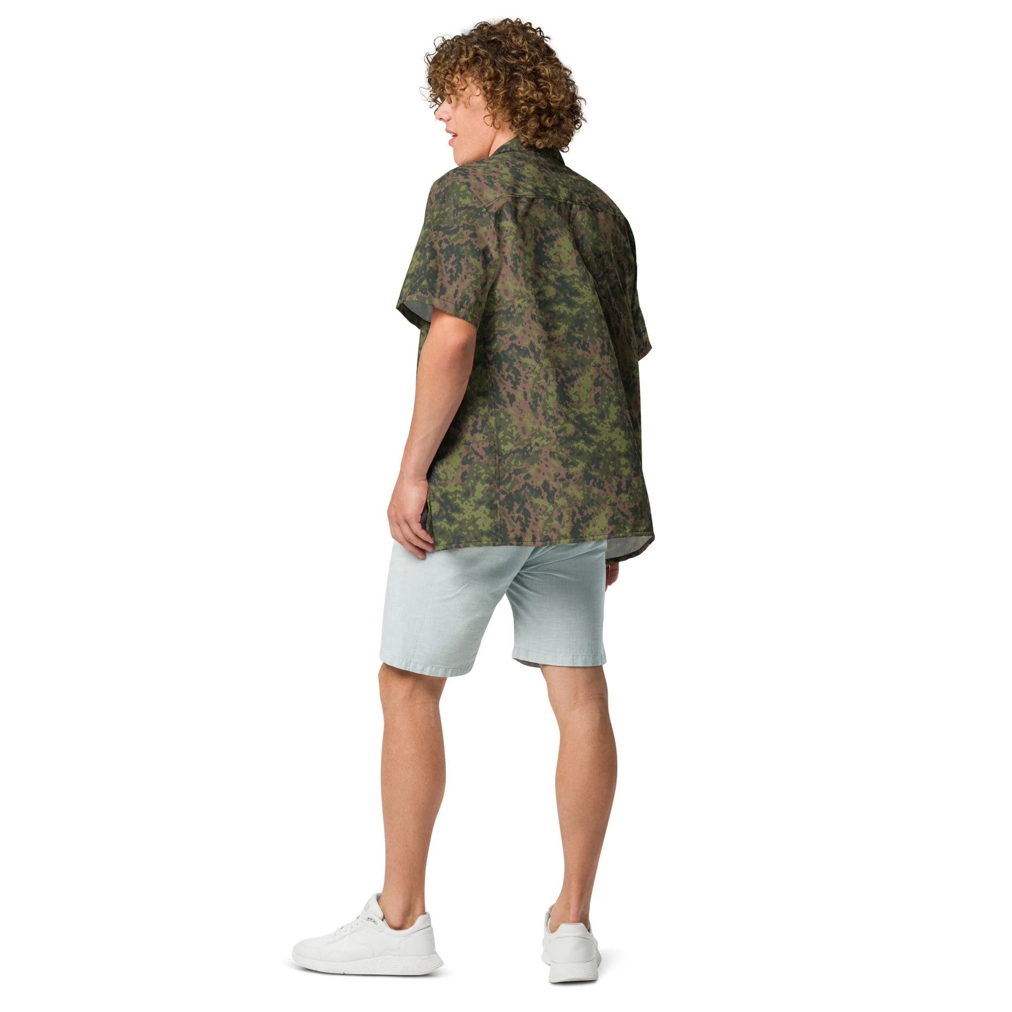 Finnish M05 Maastokuvio CAMO Unisex Short-Sleeve Button Shirt - Image 7