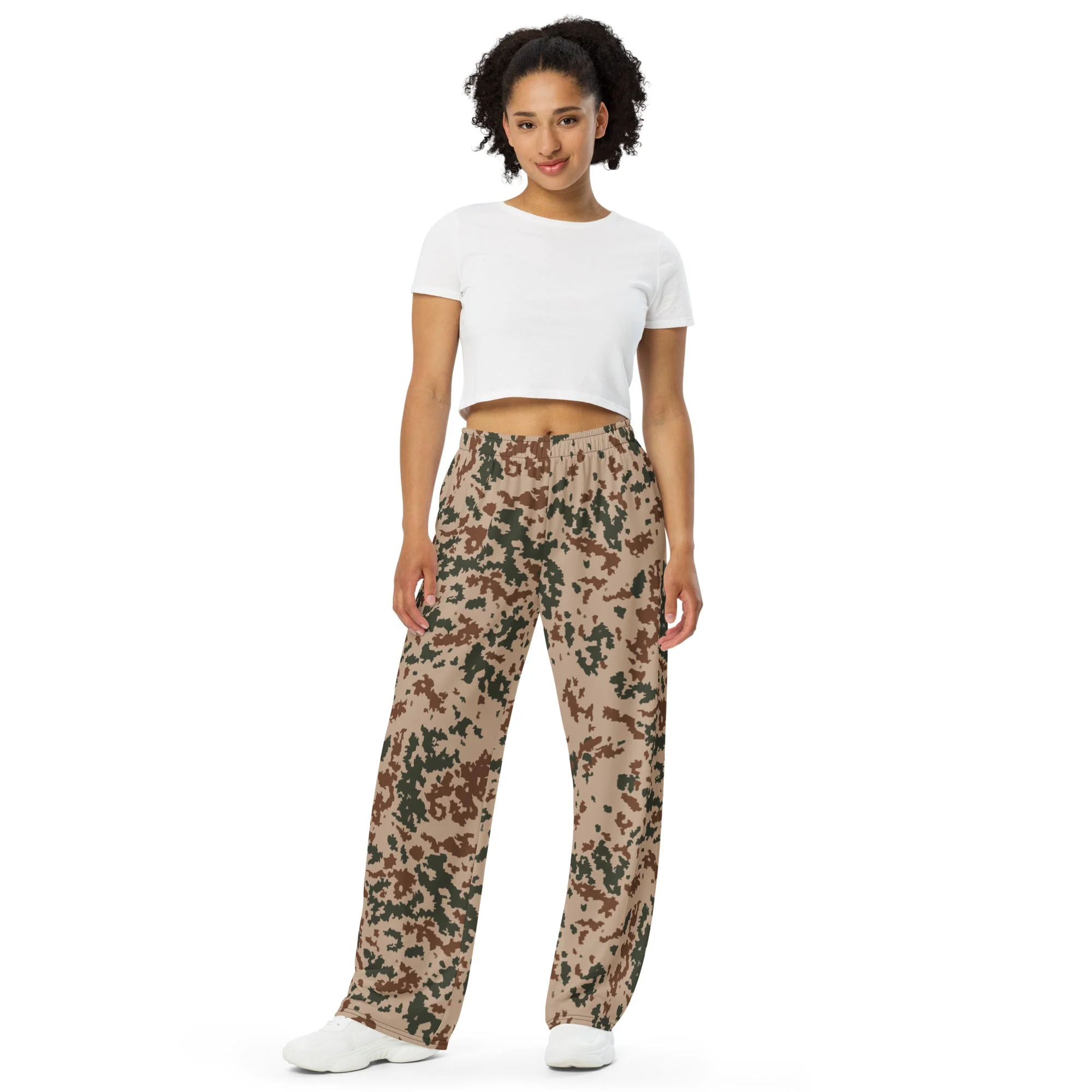 Finnish Hellepuku Desert CAMO Unisex Wide-Leg Leisure Pants - Image 7