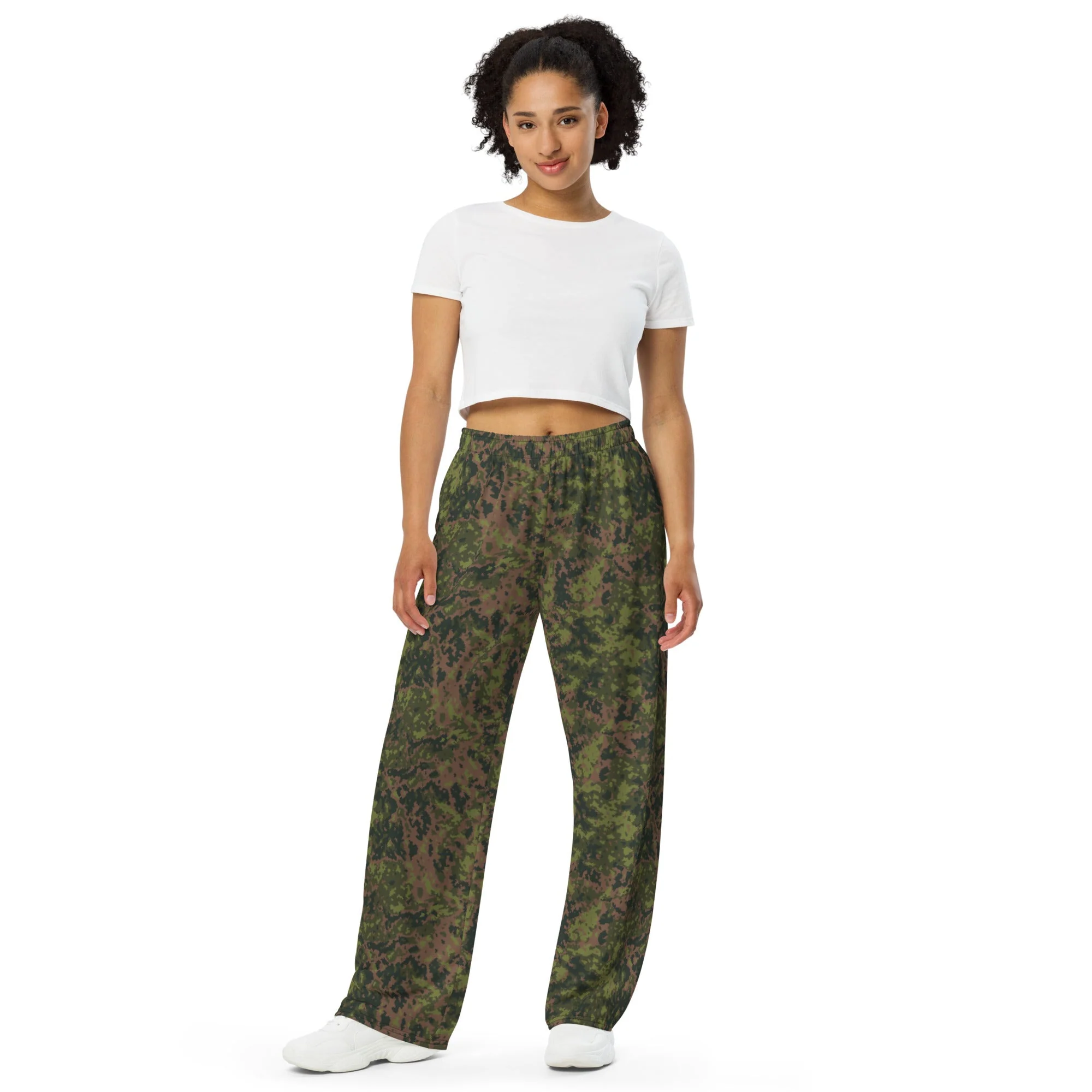 Finnish M05 Maastokuvio CAMO Unisex Wide-Leg Leisure Pants - Image 7