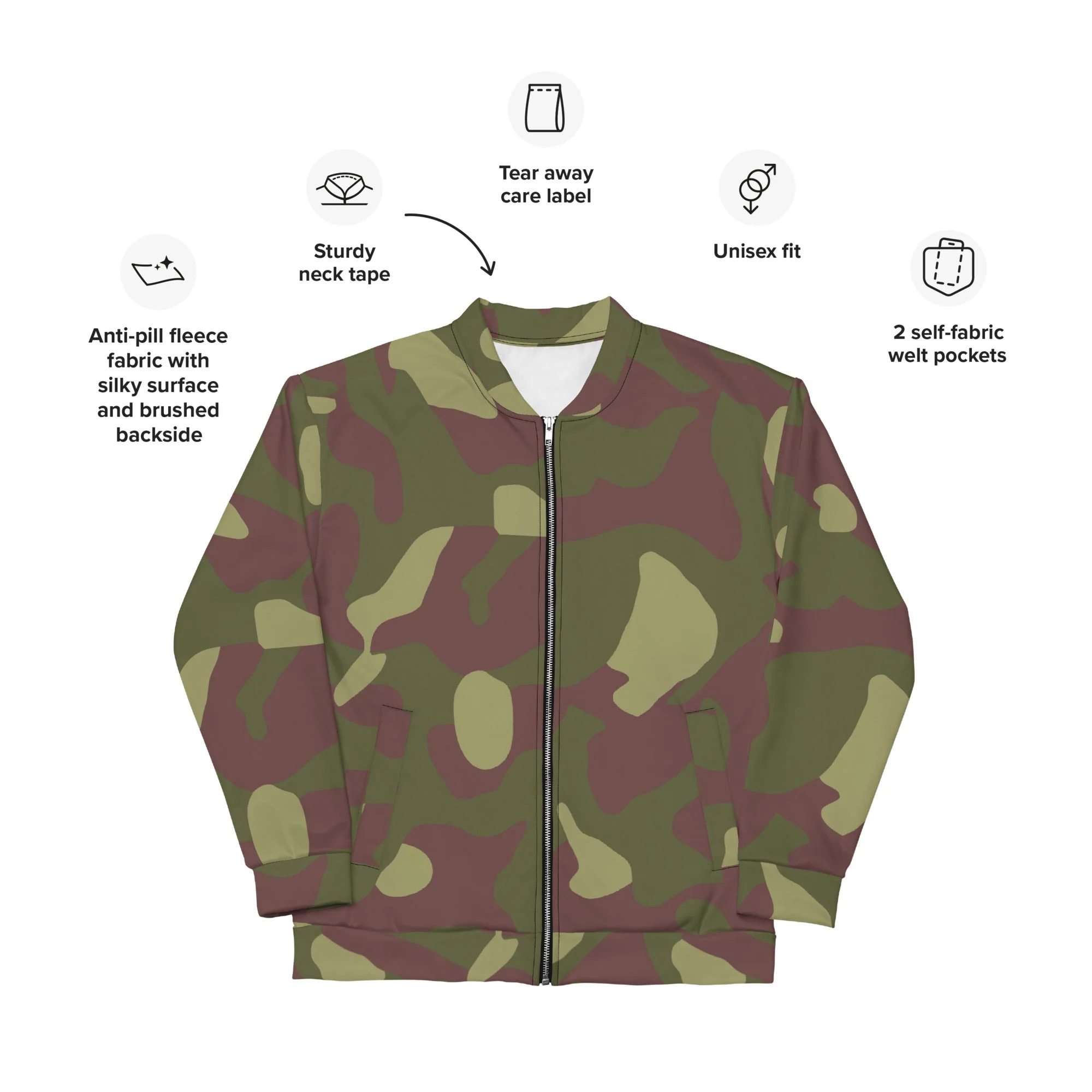 Finnish M62 CAMO Unisex Bomber Jacket - Image 3