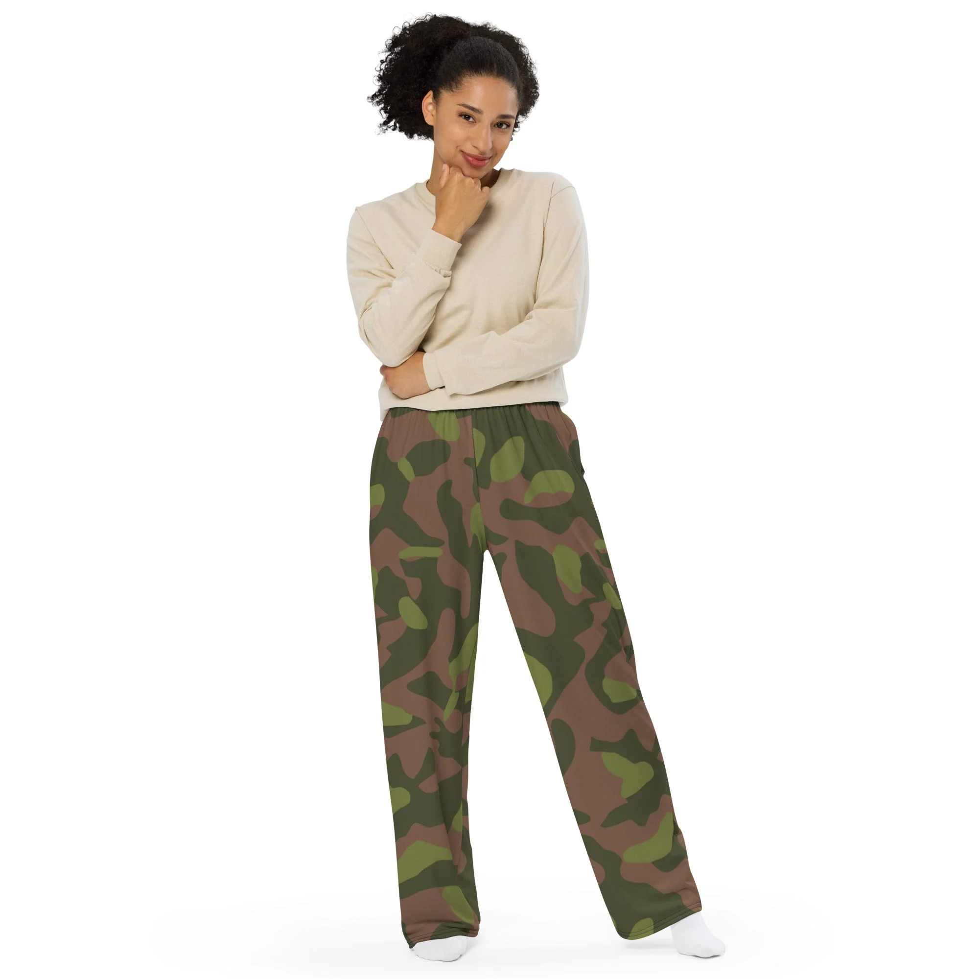Finnish M91 CAMO Unisex Wide-Leg Leisure Pants - Image 5