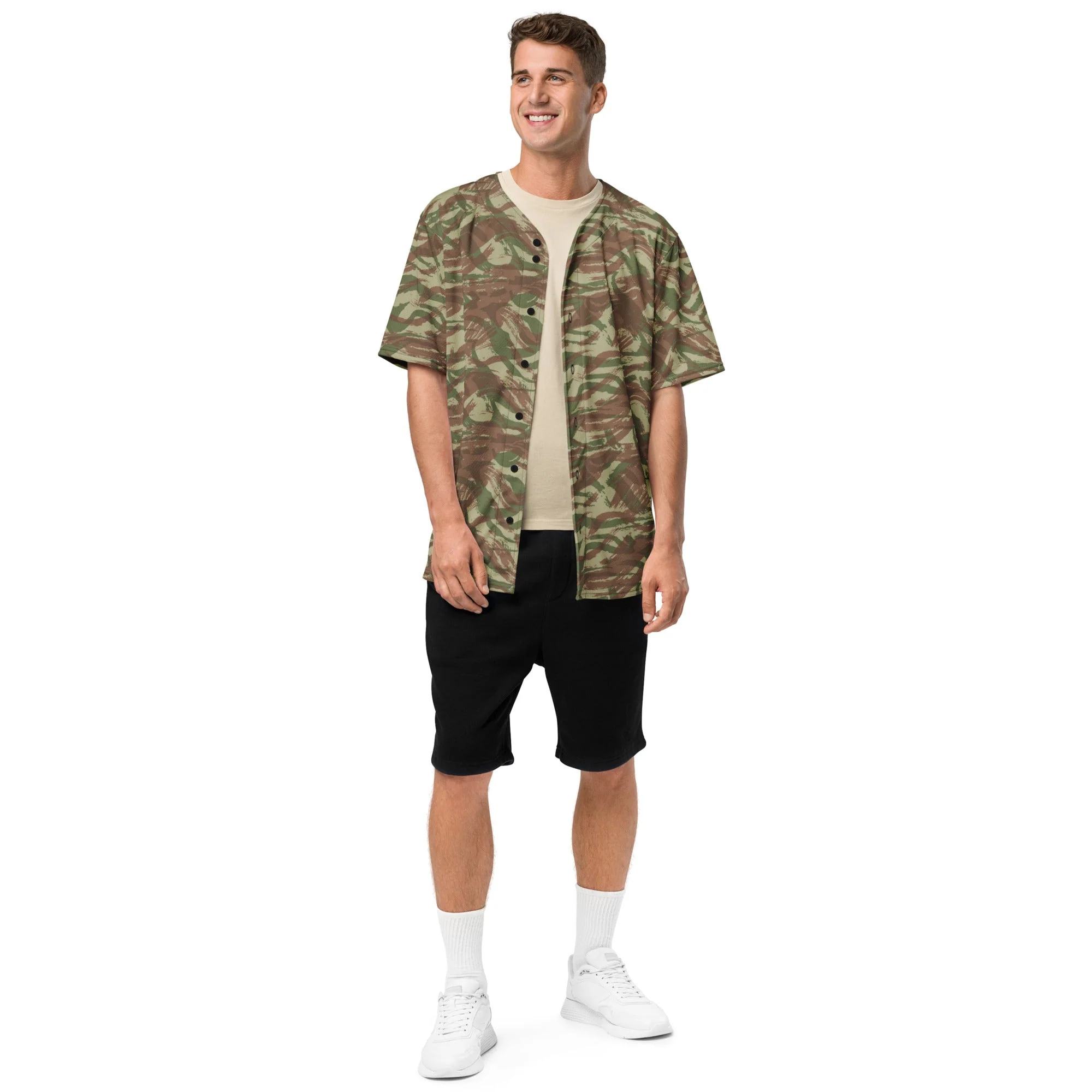 French Lizard A1 Airborne CAMO Unisex Baseball Jersey - Image 14