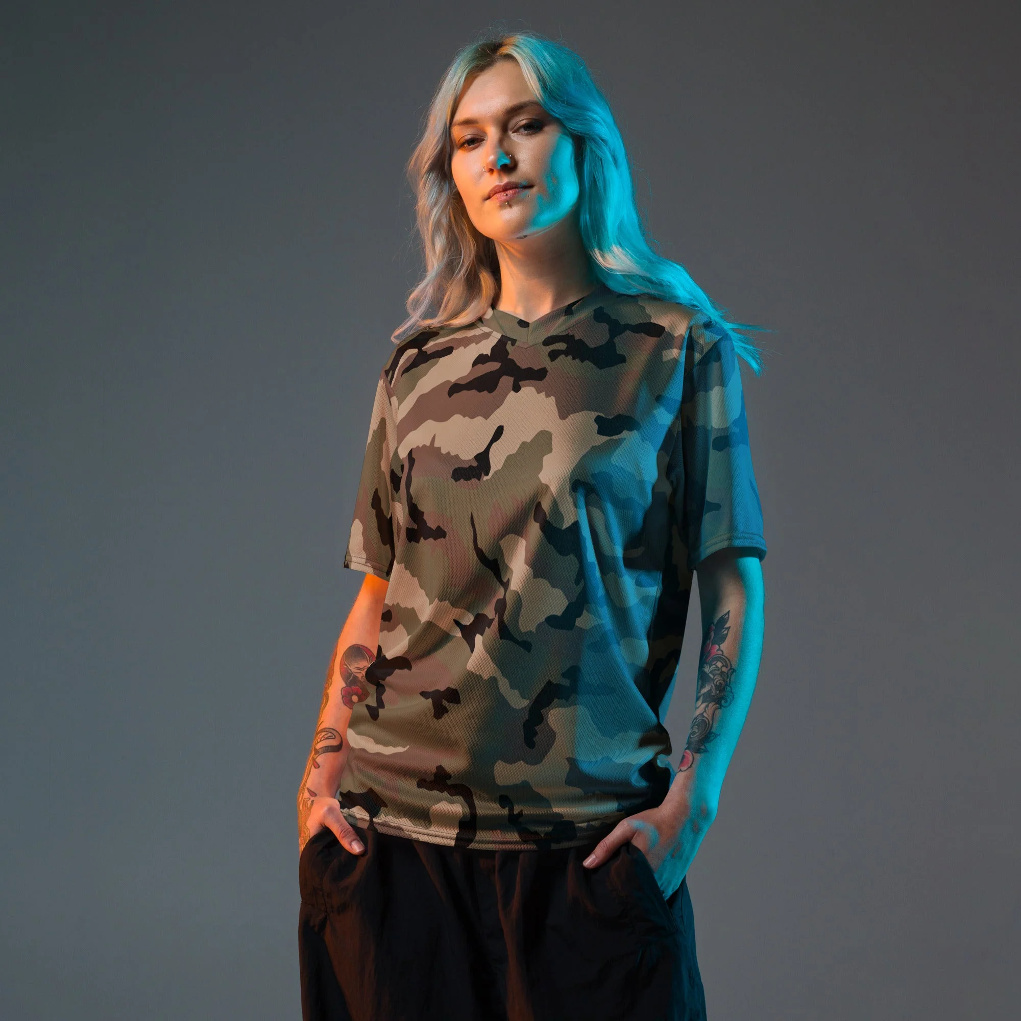 French CCE Woodland CAMO Unisex Sports Jersey - Image 7