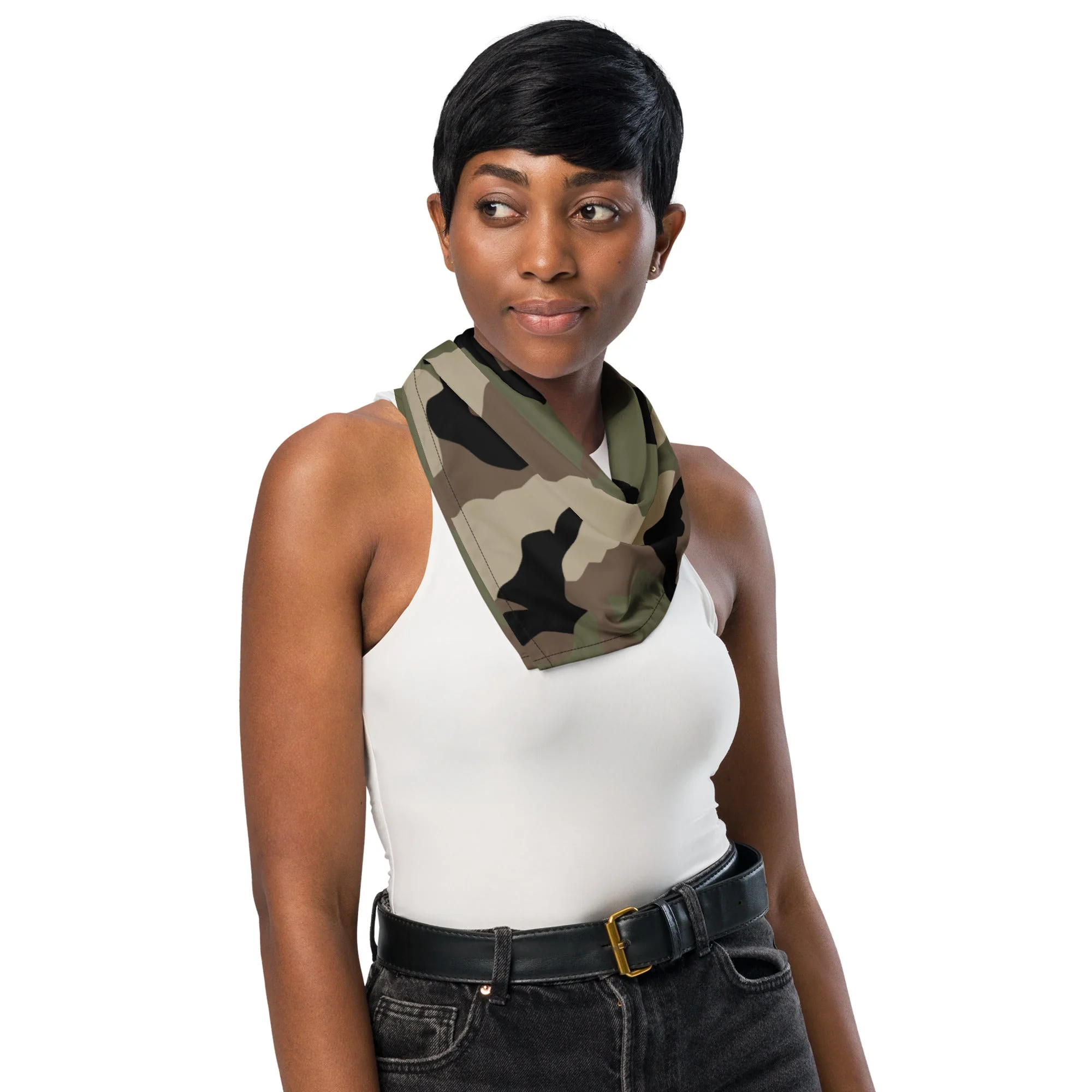 French CCE Woodland CAMO Bandana - Image 3