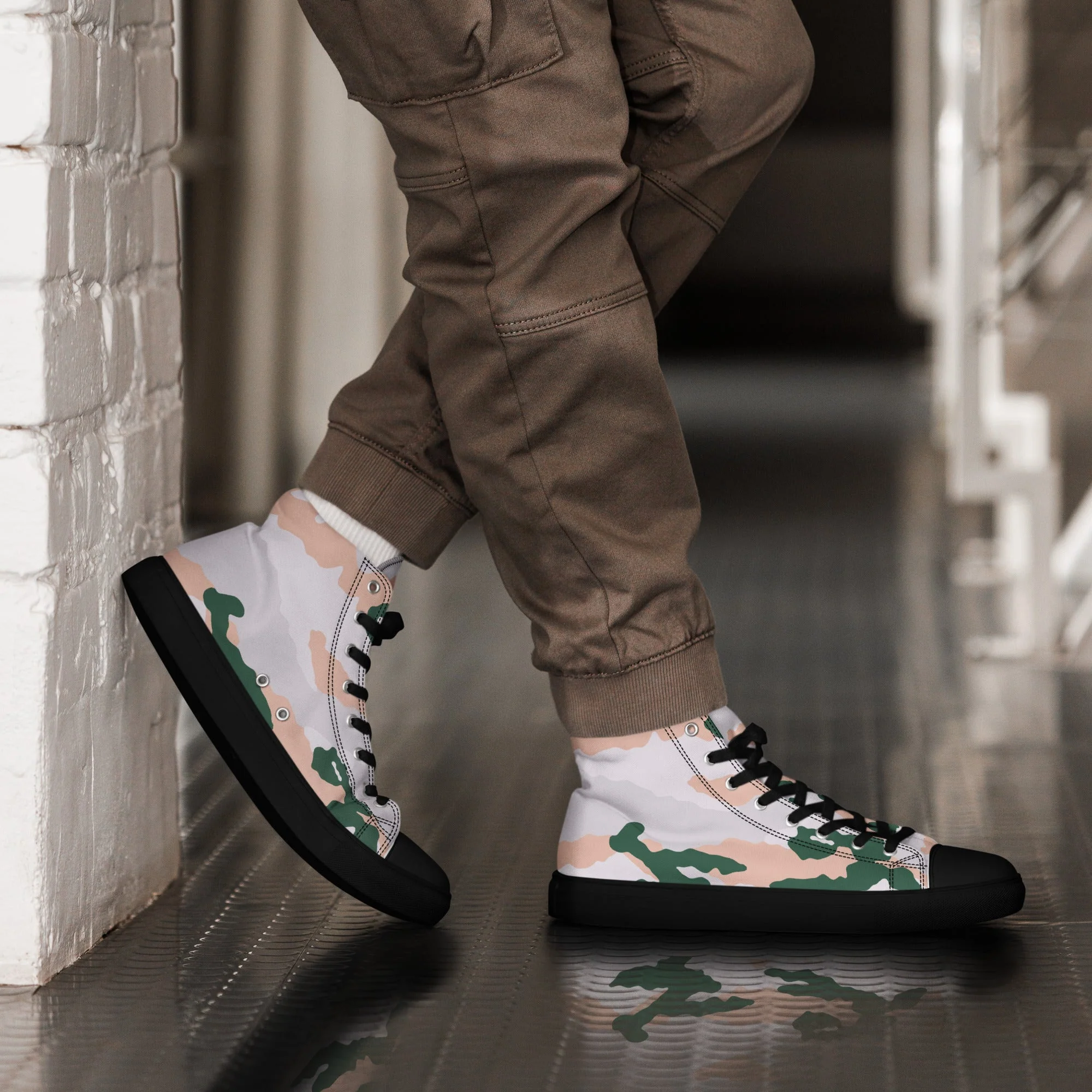French Chasseur Alpins Tundra CAMO Mens High-Top Canvas Shoes