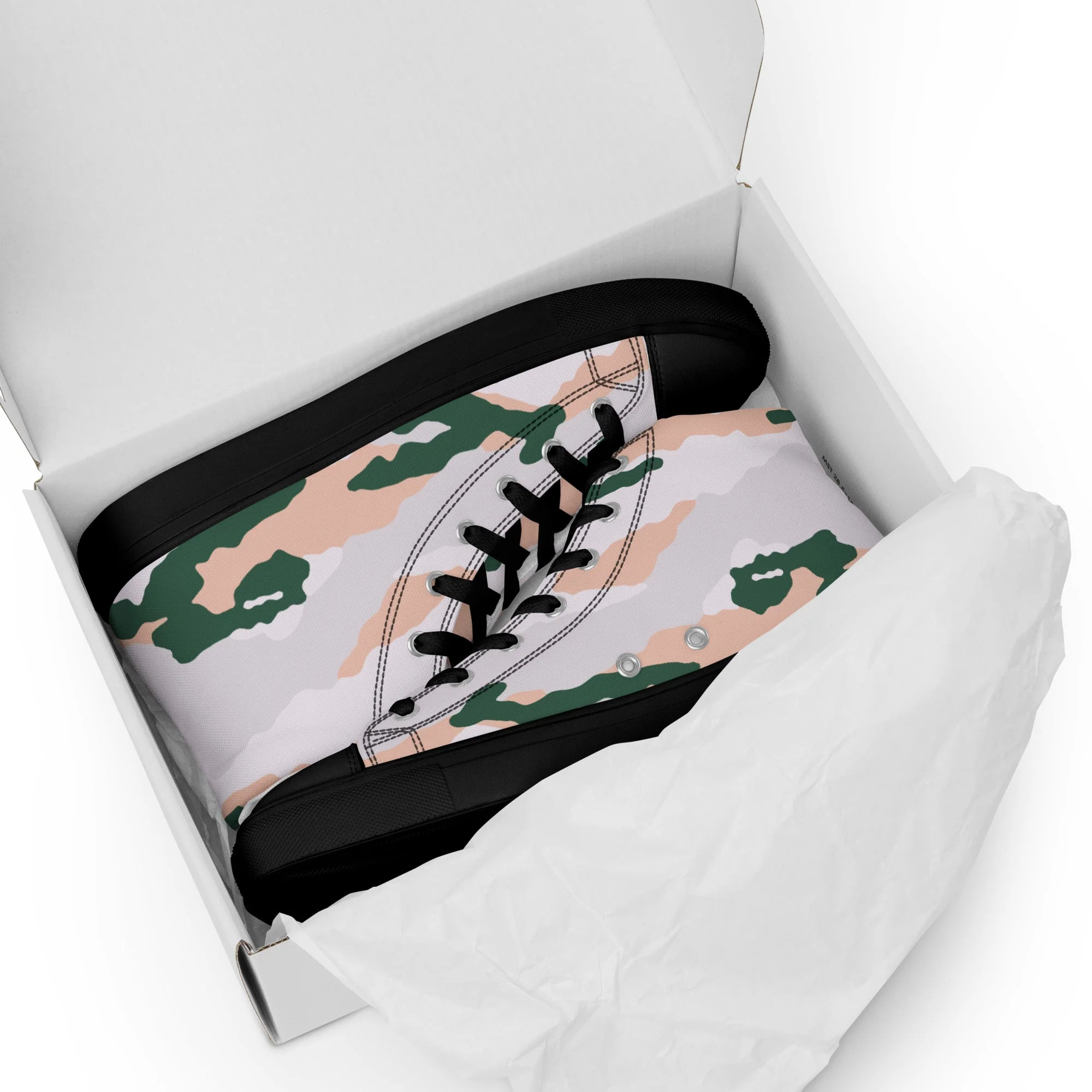 French Chasseur Alpins Tundra CAMO Mens High-Top Canvas Shoes - Image 4