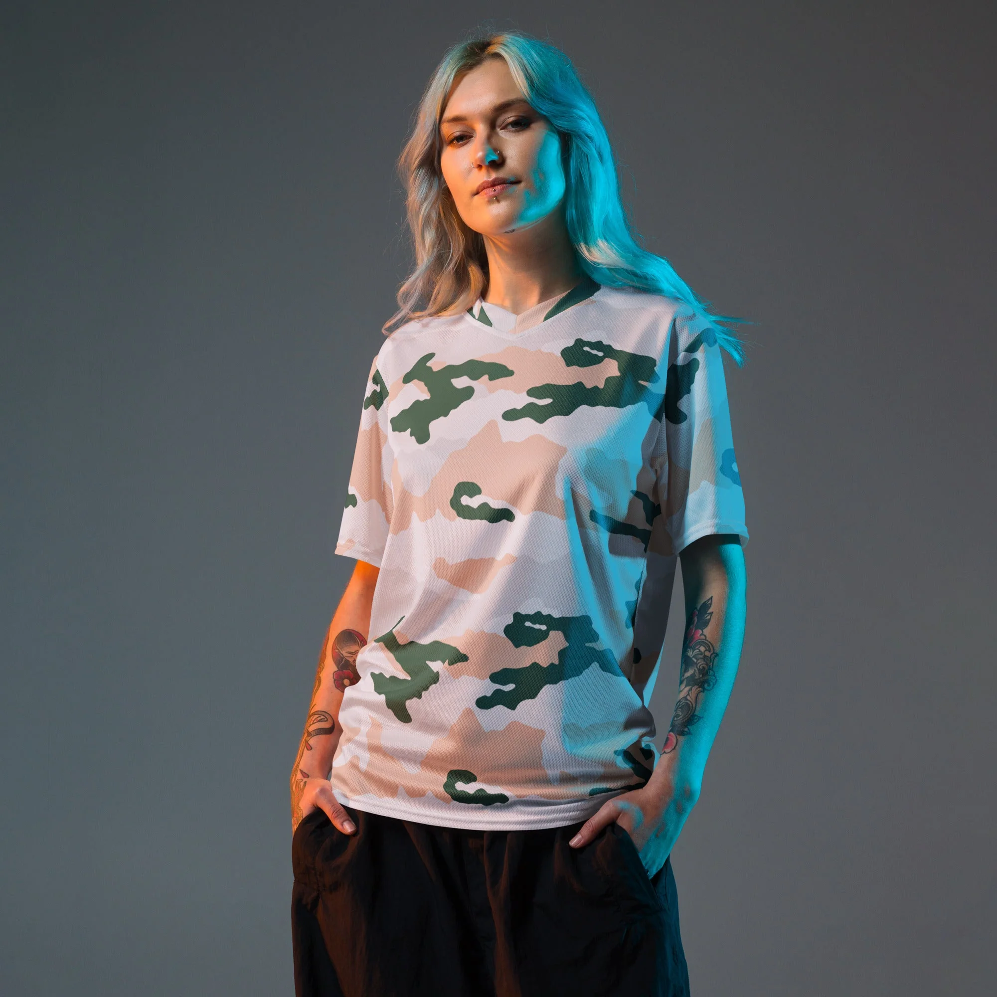 French Chasseur Alpins Tundra CAMO Unisex Sports Jersey - Image 8