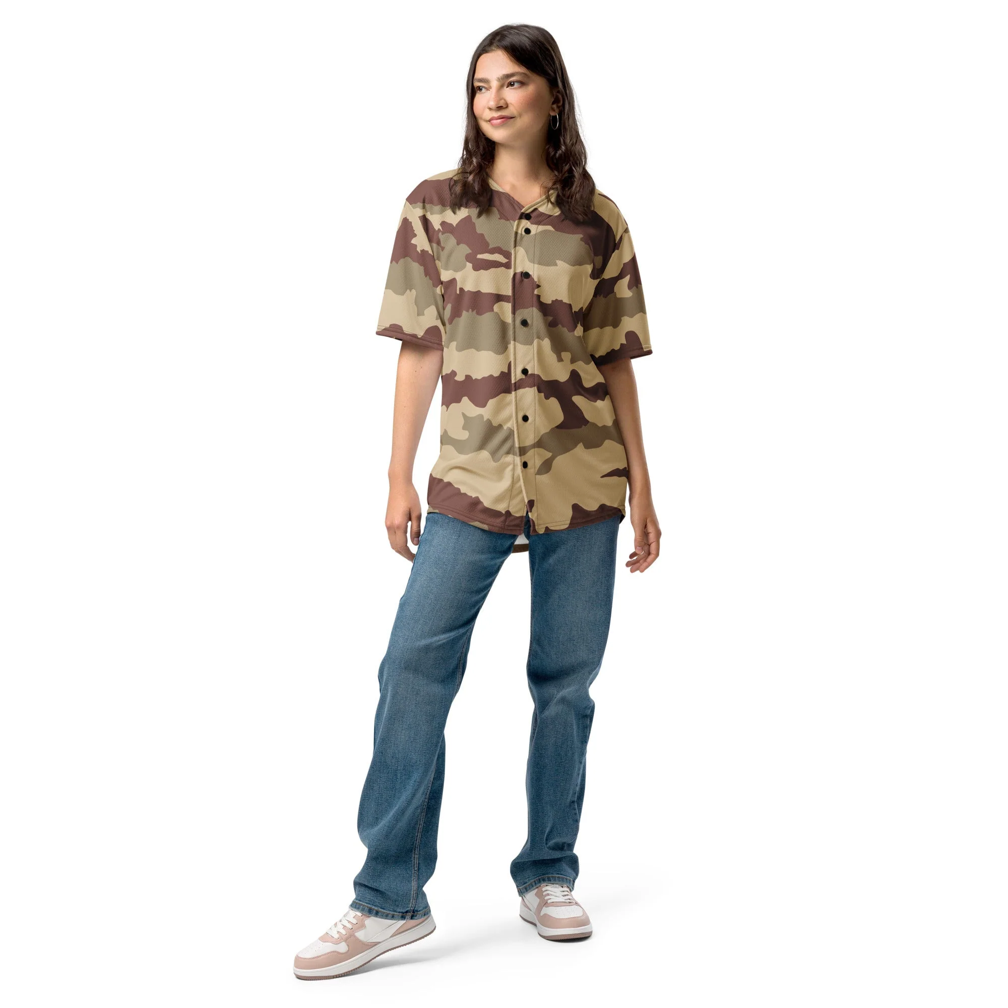 French Daguet Desert CAMO Unisex Baseball Jersey - Image 10