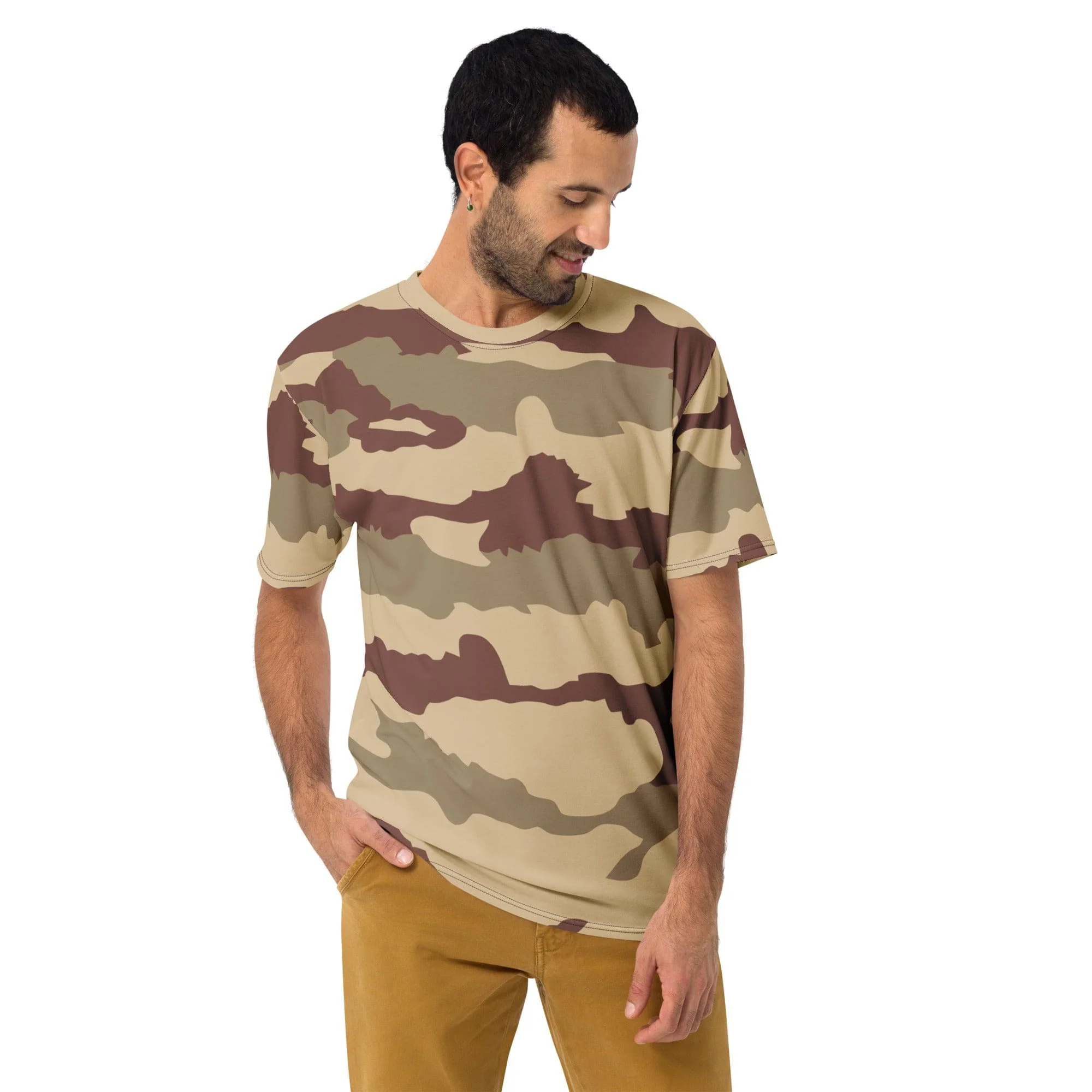 French Daguet Desert CAMO Mens T-Shirt - Image 3