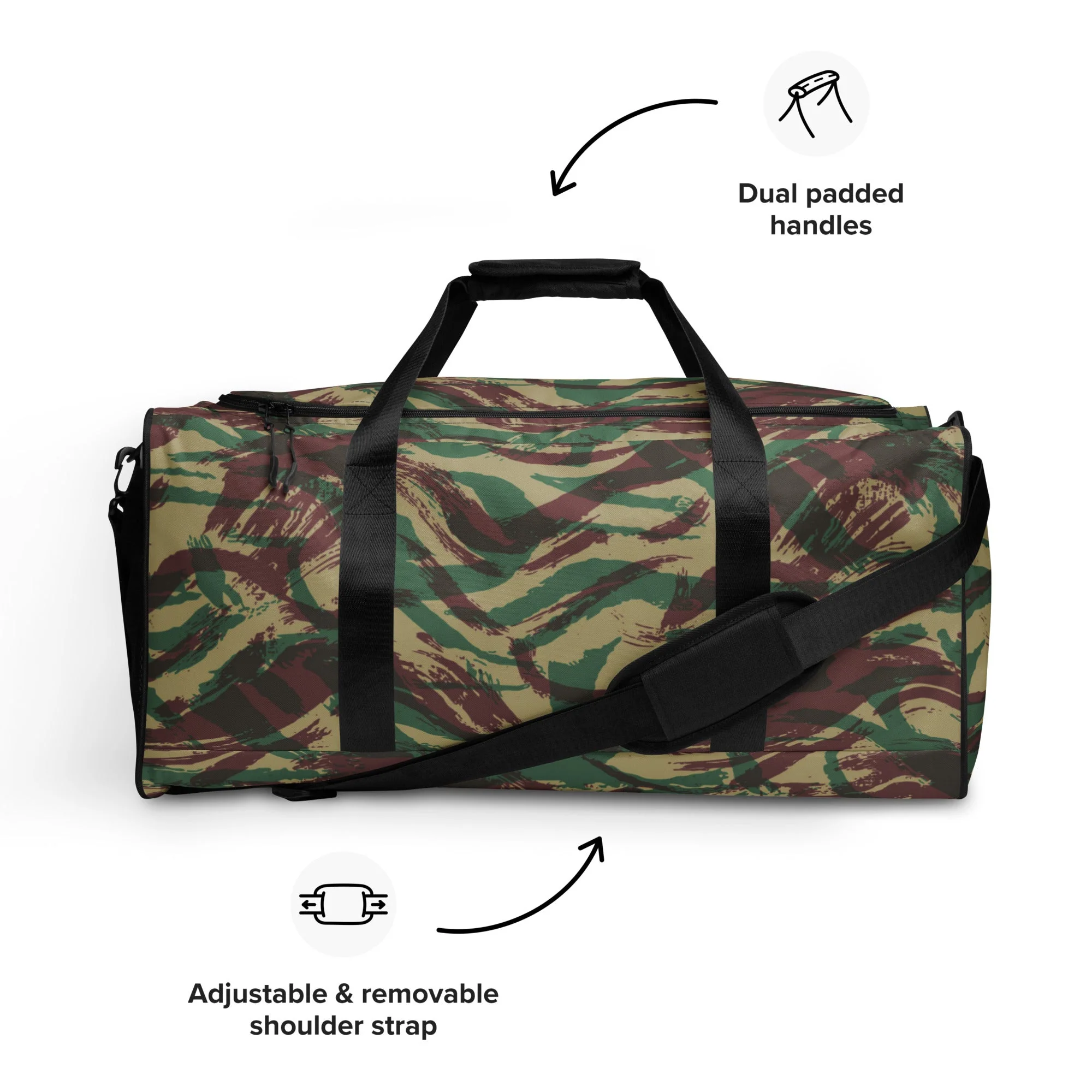 French Lizard D Algerian War CAMO Duffle Bag - Image 11