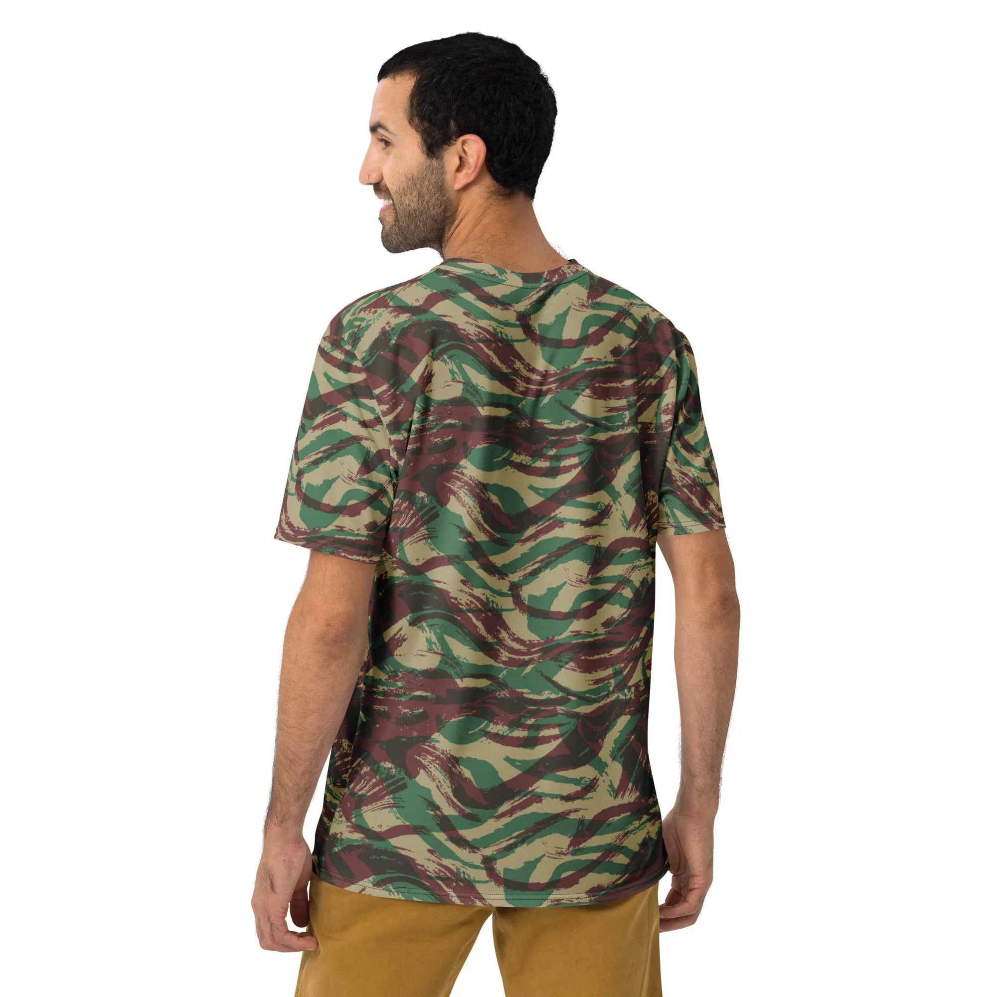 French Lizard D Algerian War CAMO Mens T-Shirt - Image 3