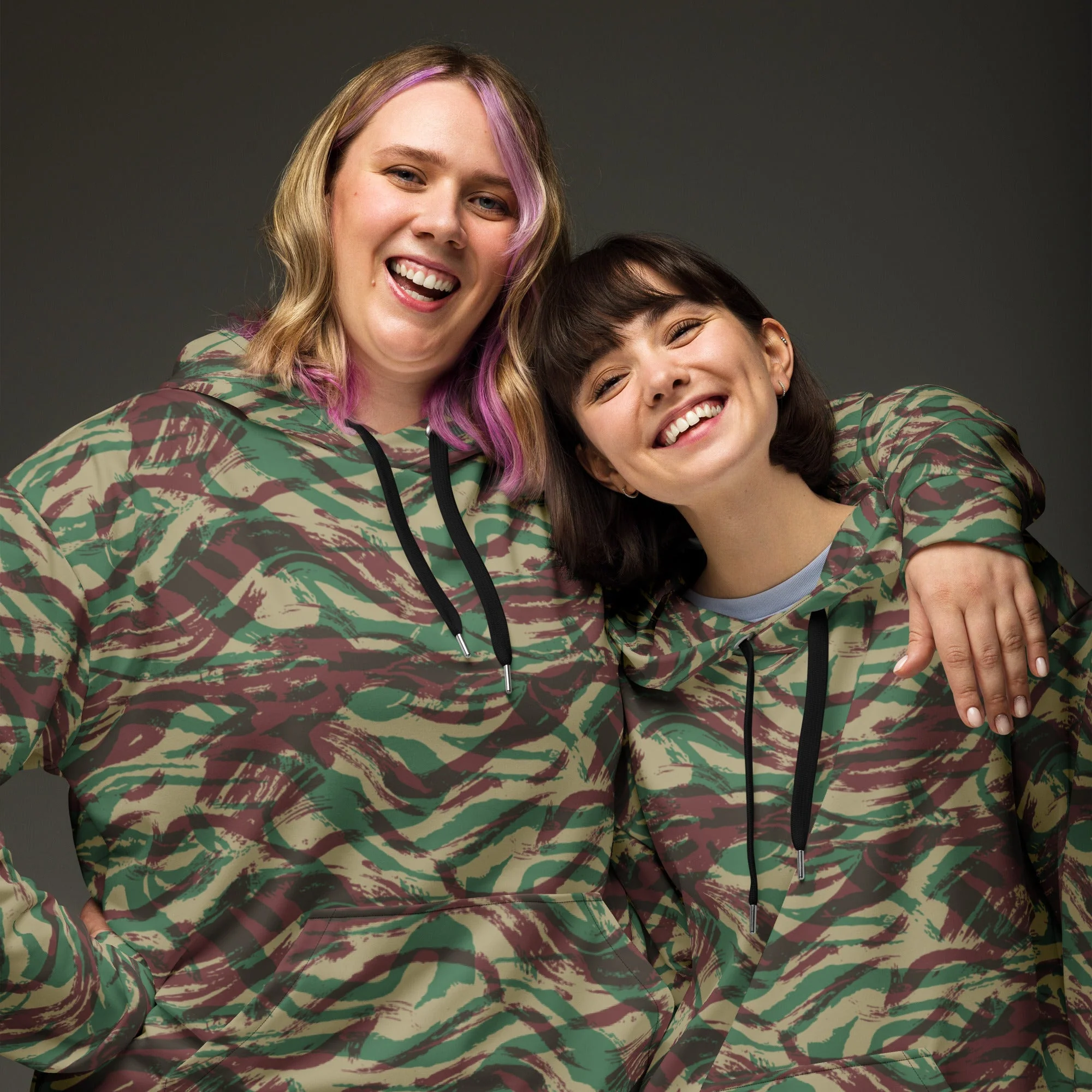 French Lizard D Algerian War CAMO Unisex Hoodie - Image 7