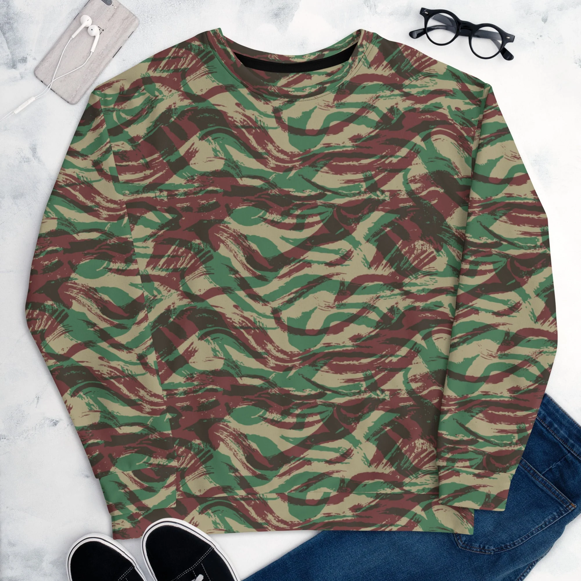 French Lizard D Algerian War CAMO Unisex Sweatshirt - Image 11
