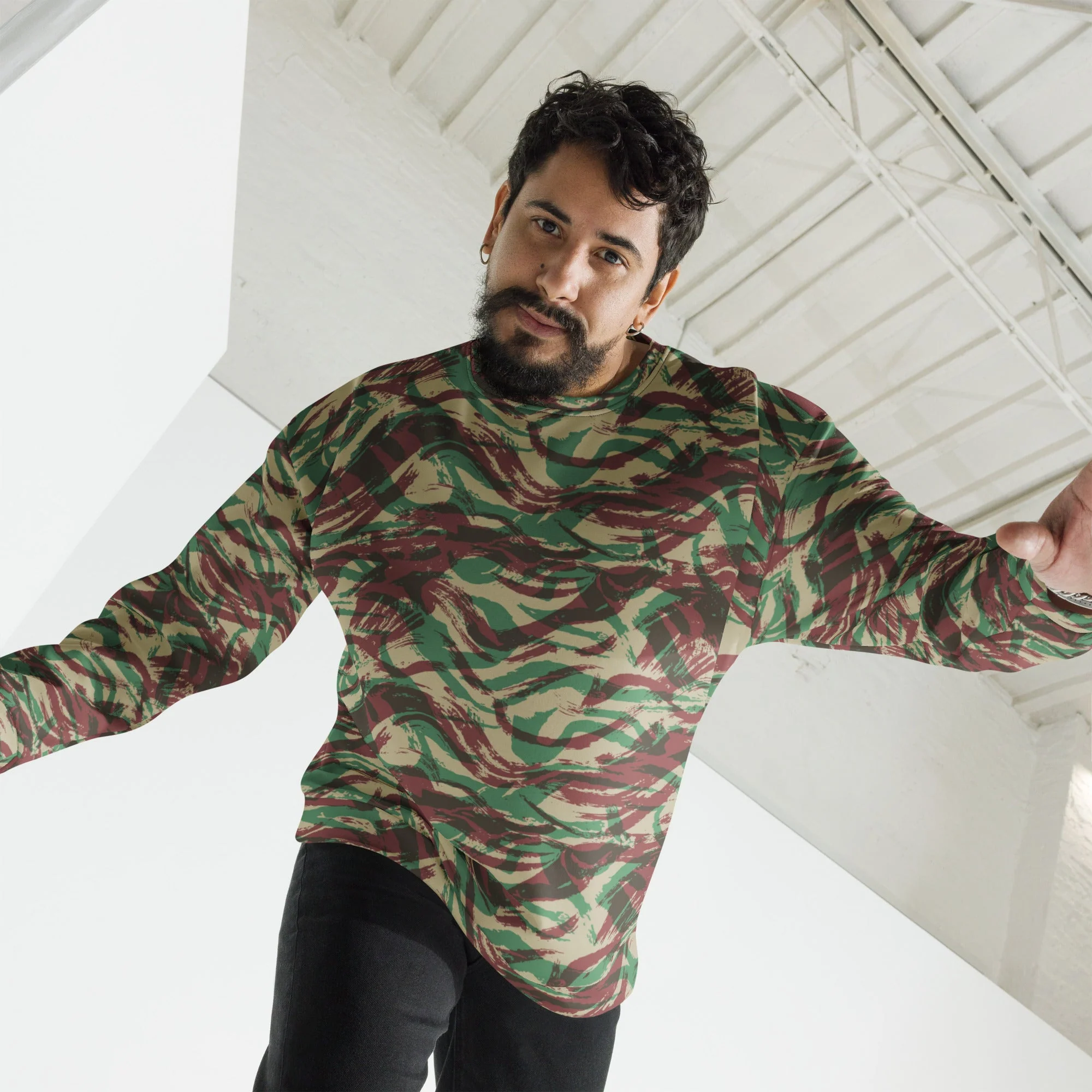 French Lizard D Algerian War CAMO Unisex Sweatshirt - Image 4