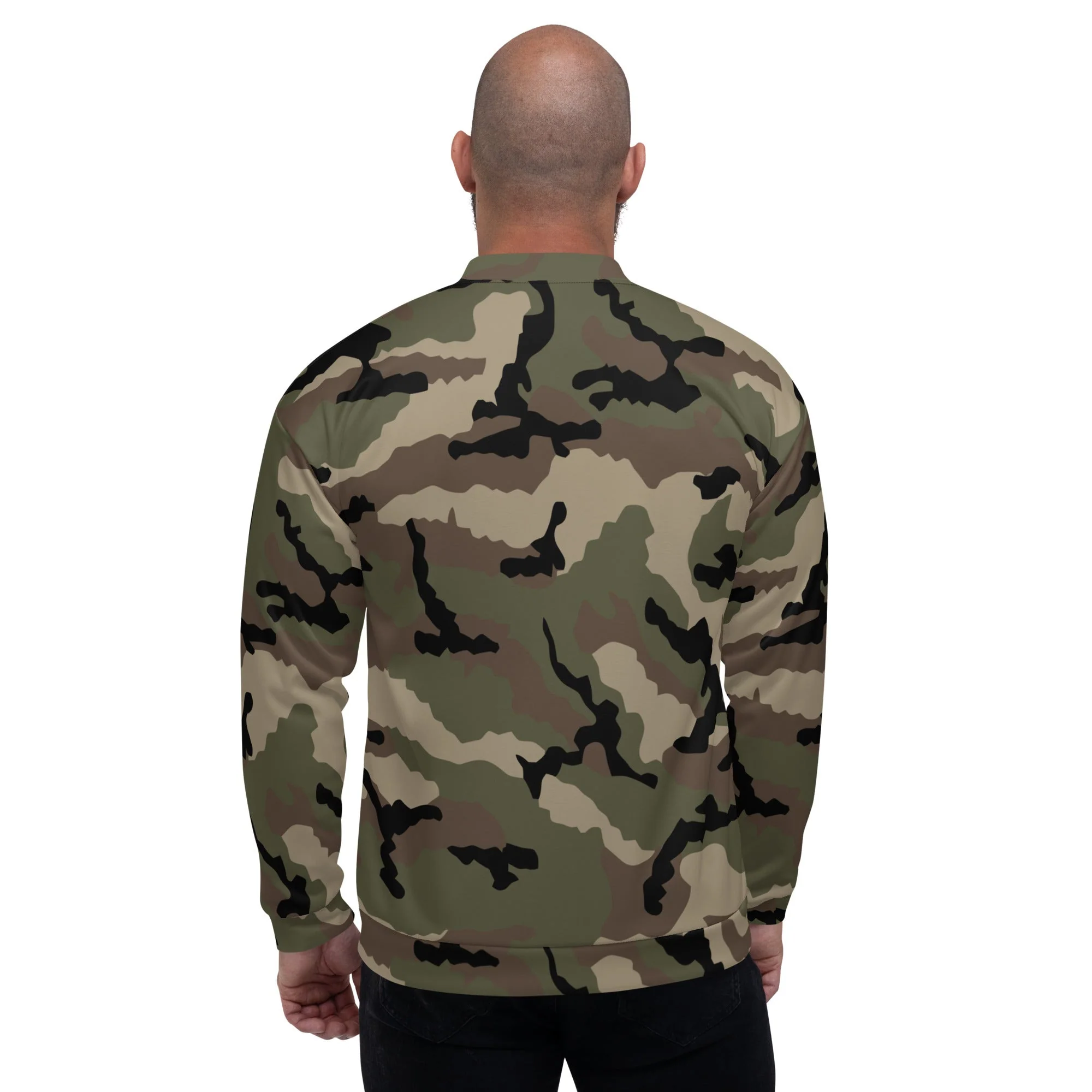 French CCE Woodland CAMO Unisex Bomber Jacket - Image 7