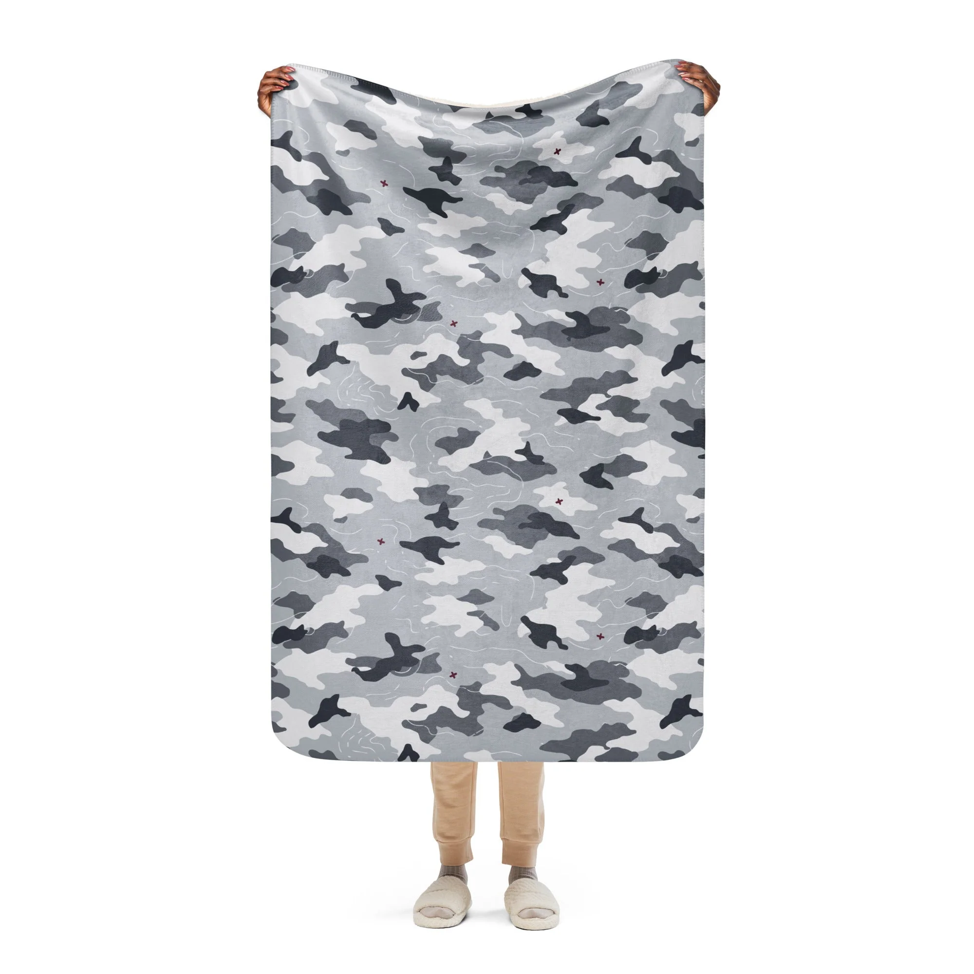 Frozen Tundra Topo CAMO Sherpa Blanket - Image 4