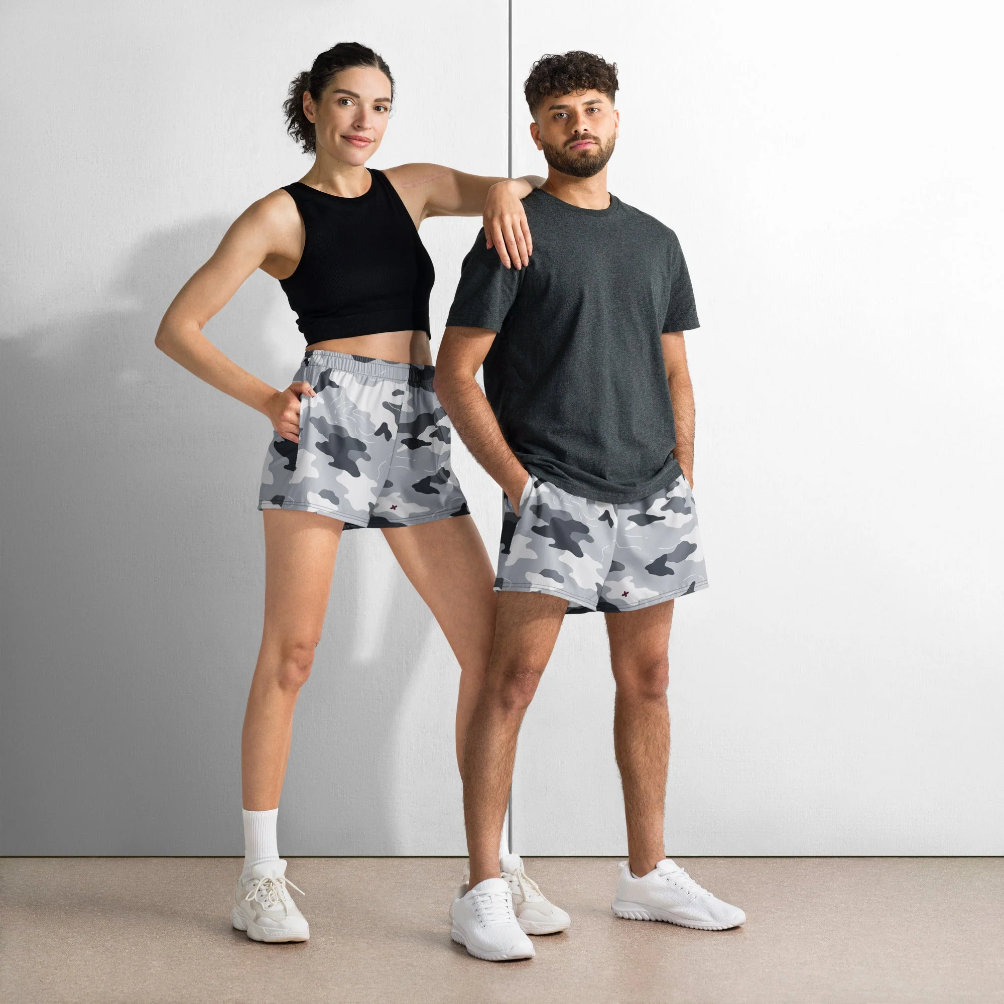 Frozen Tundra Topo CAMO Unisex Athletic Shorts - Image 2