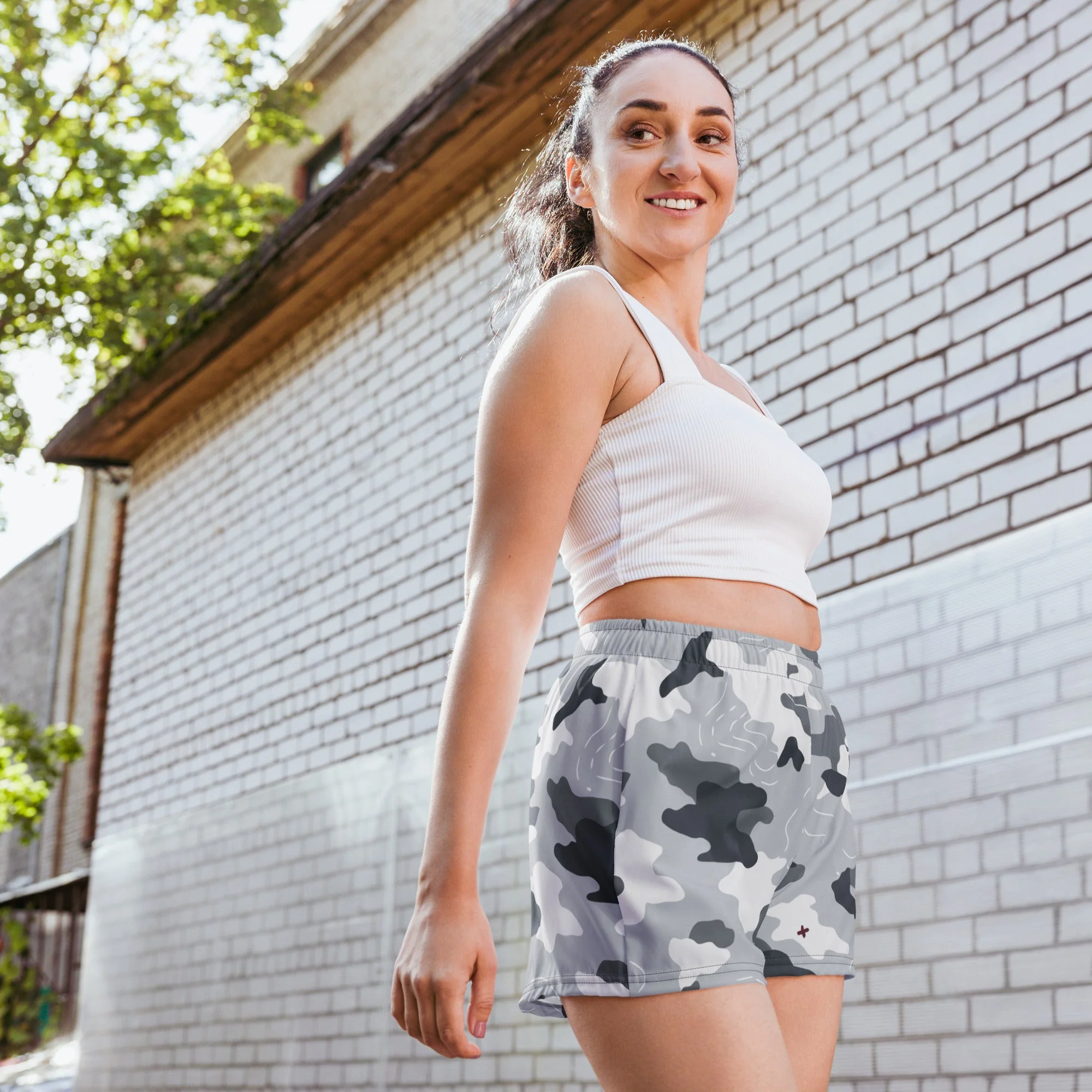 Frozen Tundra Topo CAMO Unisex Athletic Shorts - Image 4
