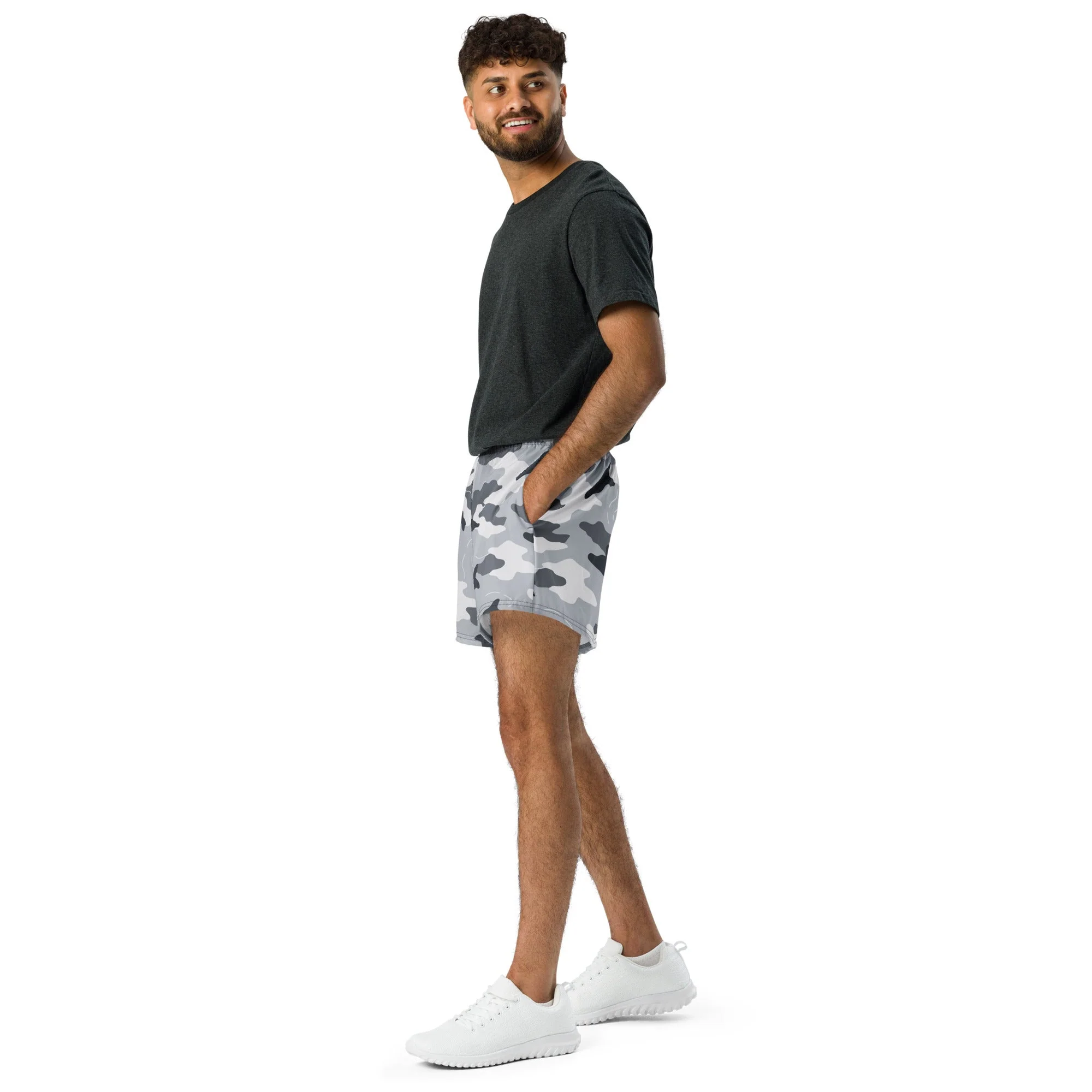 Frozen Tundra Topo CAMO Unisex Athletic Shorts - Image 8