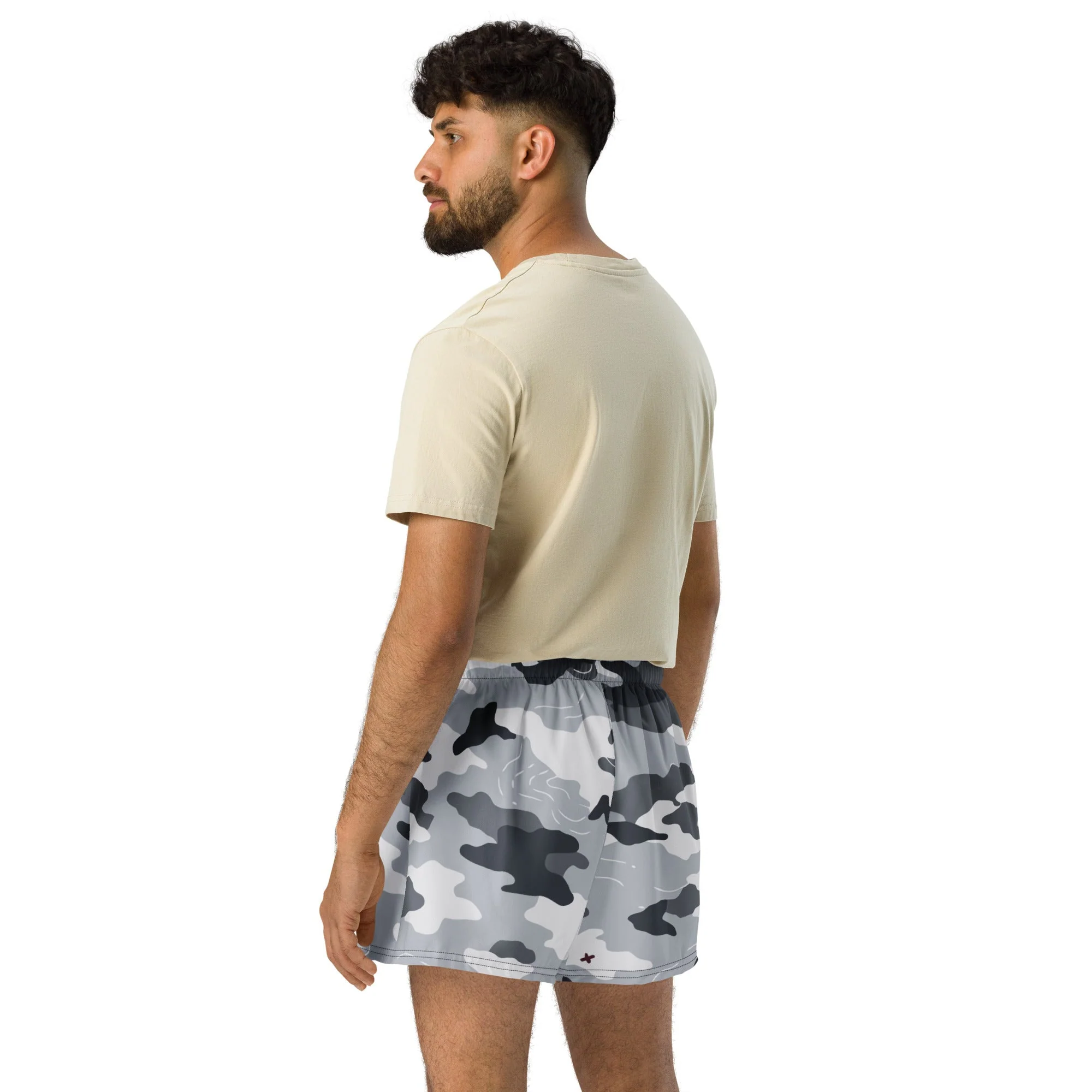 Frozen Tundra Topo CAMO Unisex Athletic Shorts - Image 9