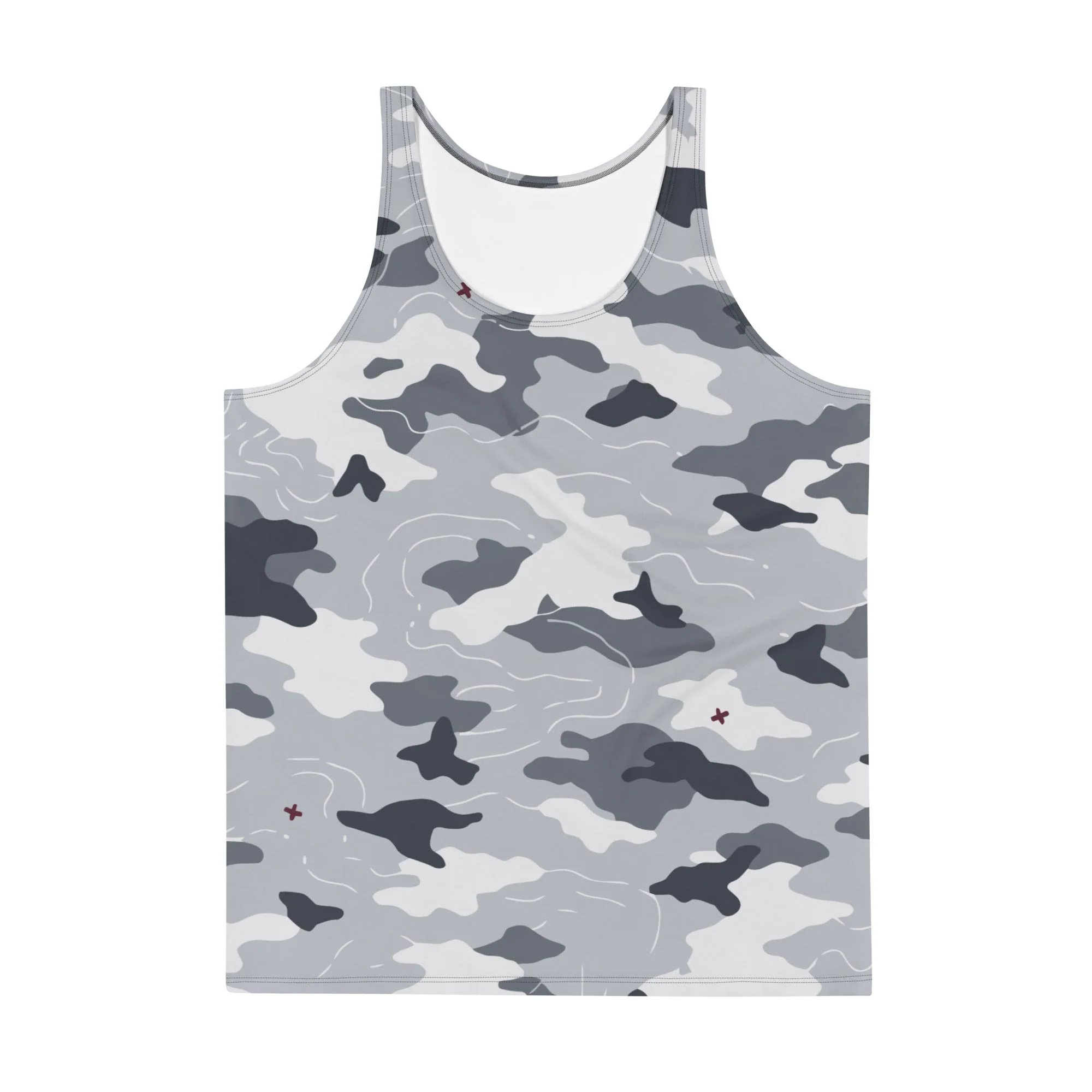 Frozen Tundra Topo CAMO Unisex Tank Top - Image 2
