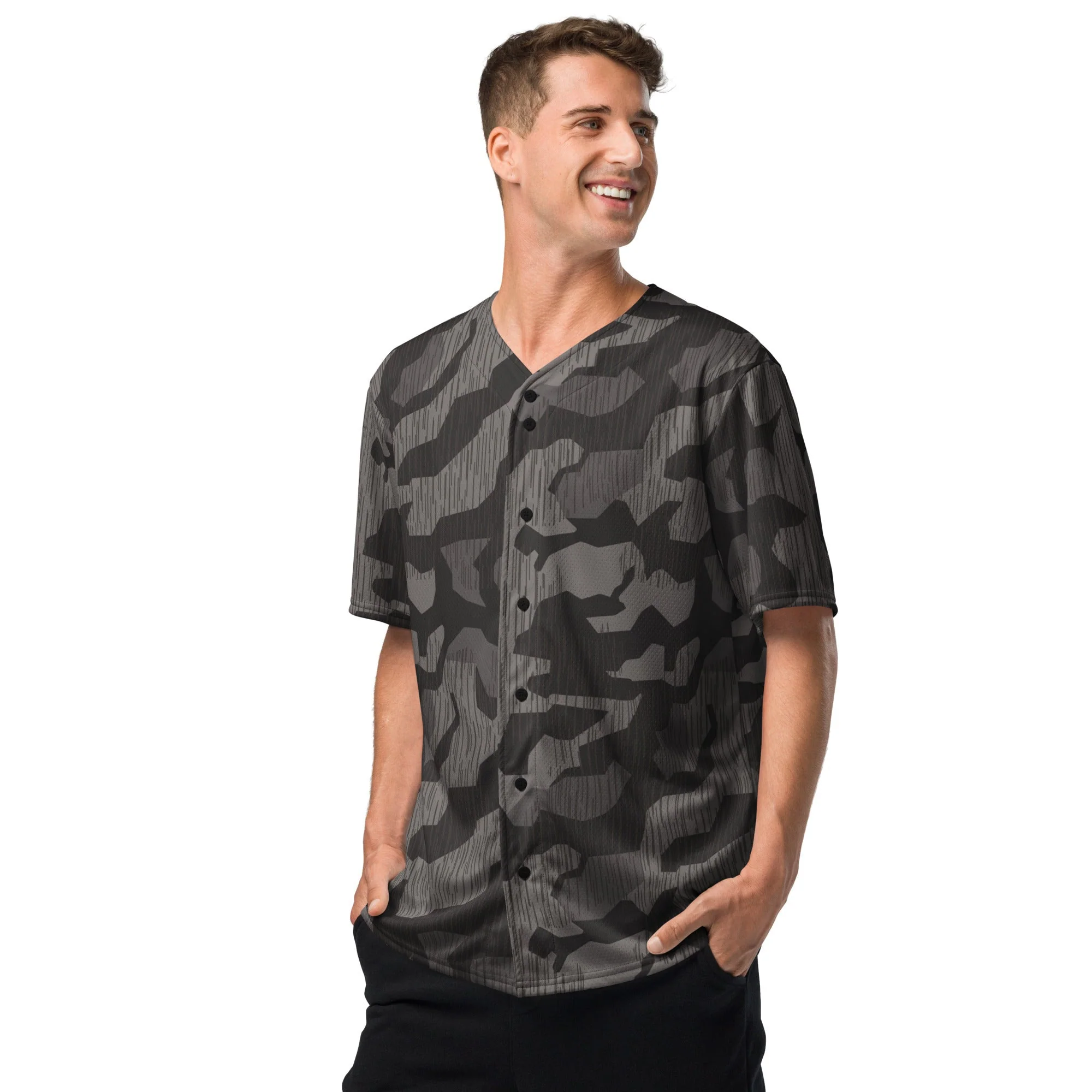 German Black Forest Splinter CAMO Unisex Baseball Jersey - Image 8
