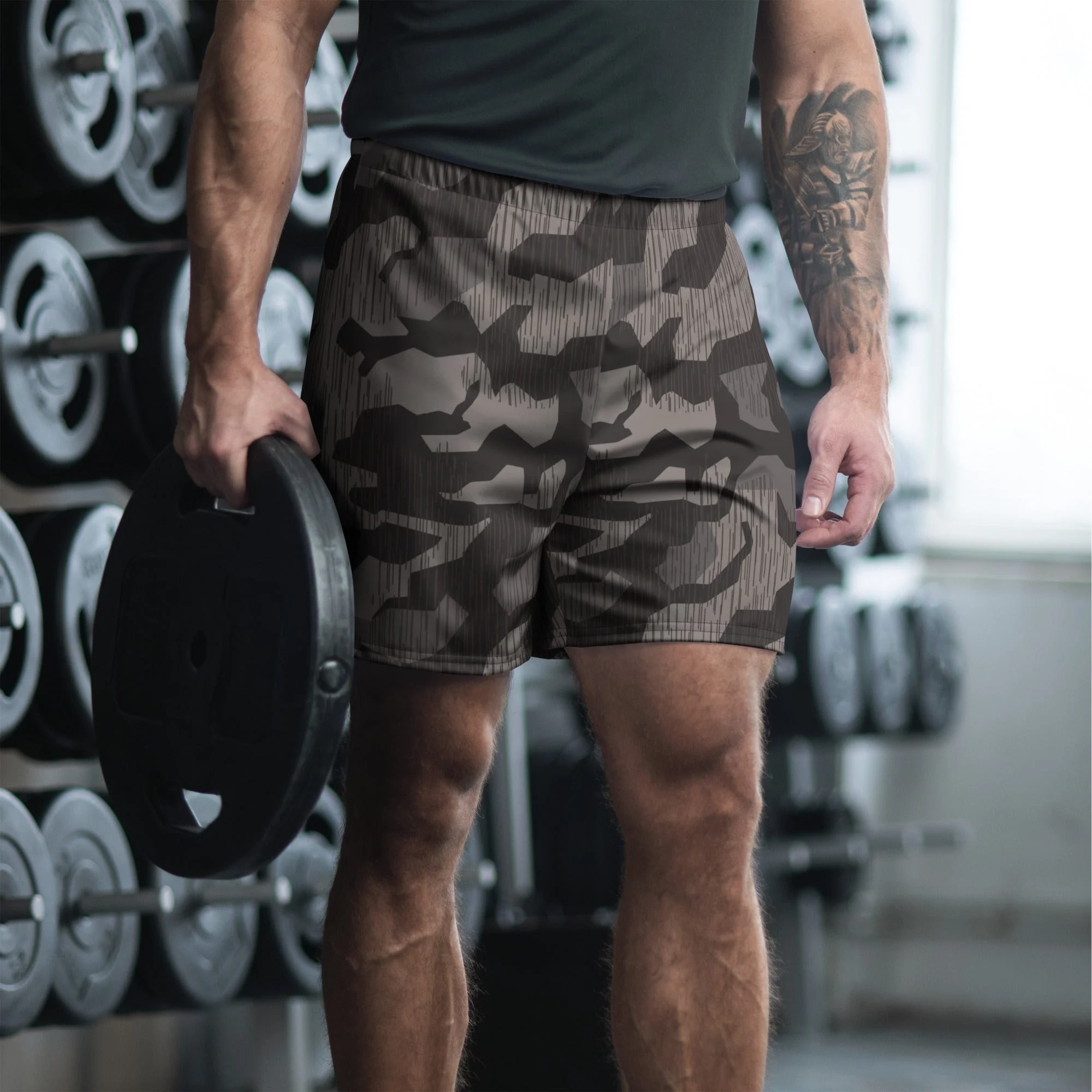 German Black Forest Splinter CAMO Unisex Athletic Long Shorts