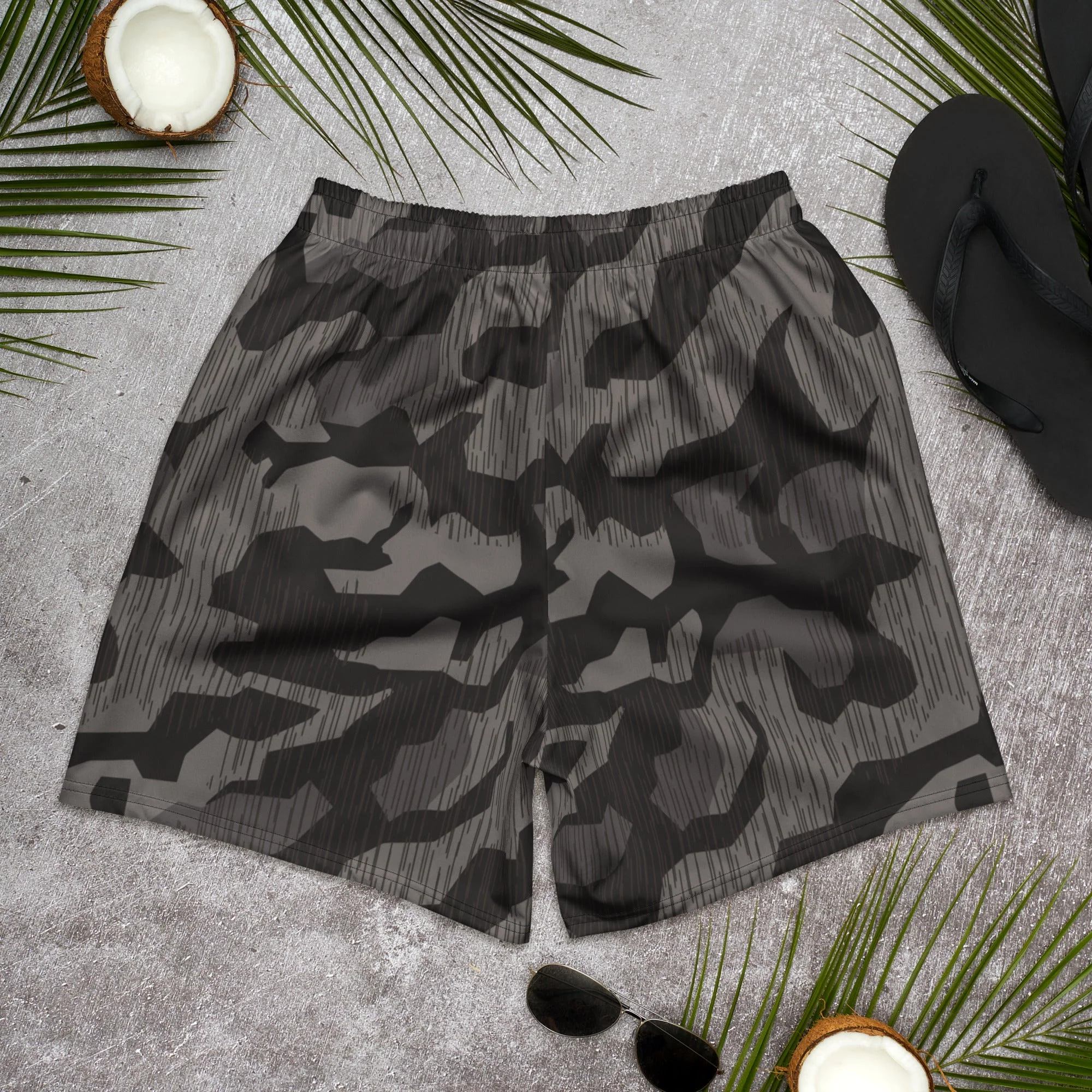 German Black Forest Splinter CAMO Unisex Athletic Long Shorts - Image 5