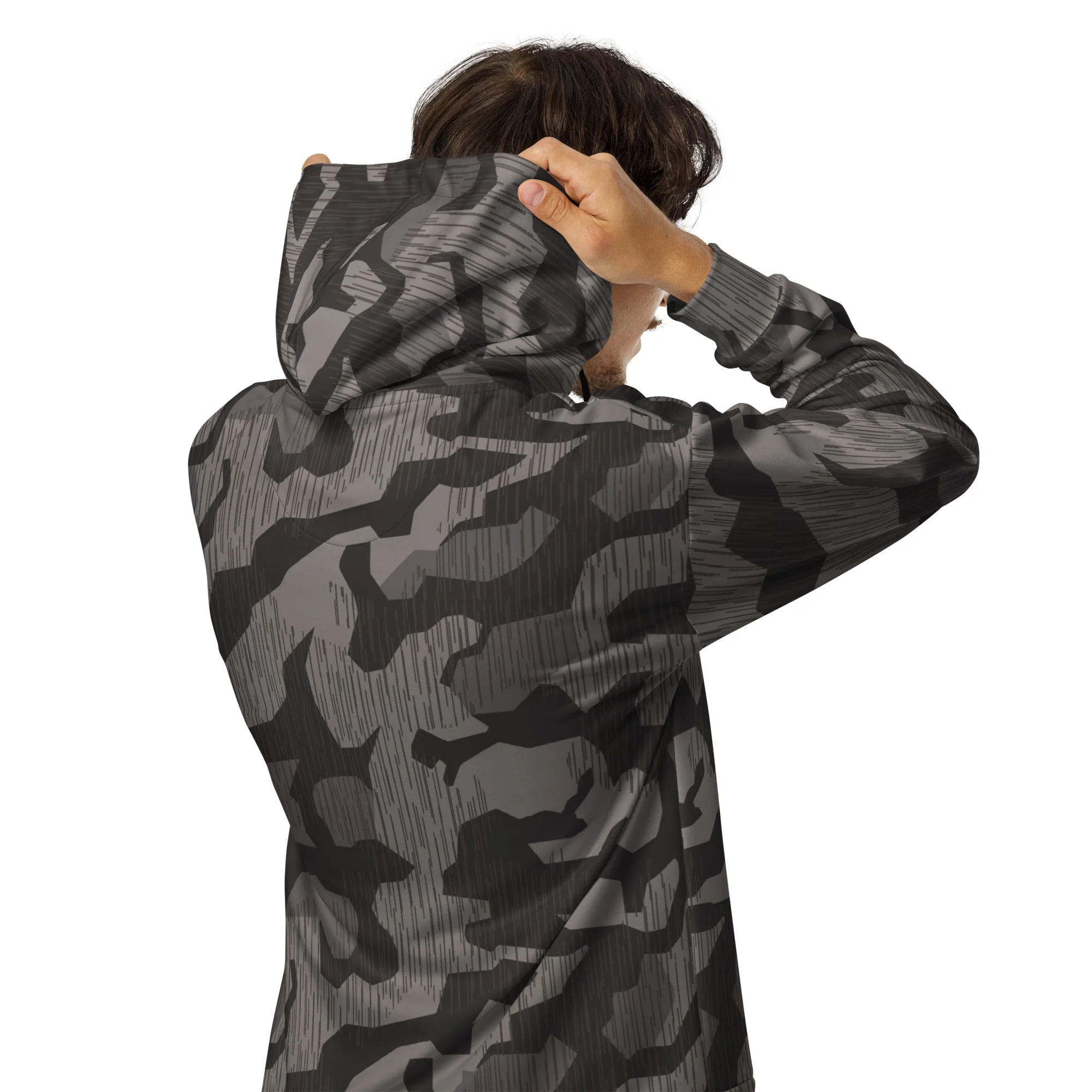 German Black Forest Splinter CAMO Unisex Zip Hoodie - Image 12