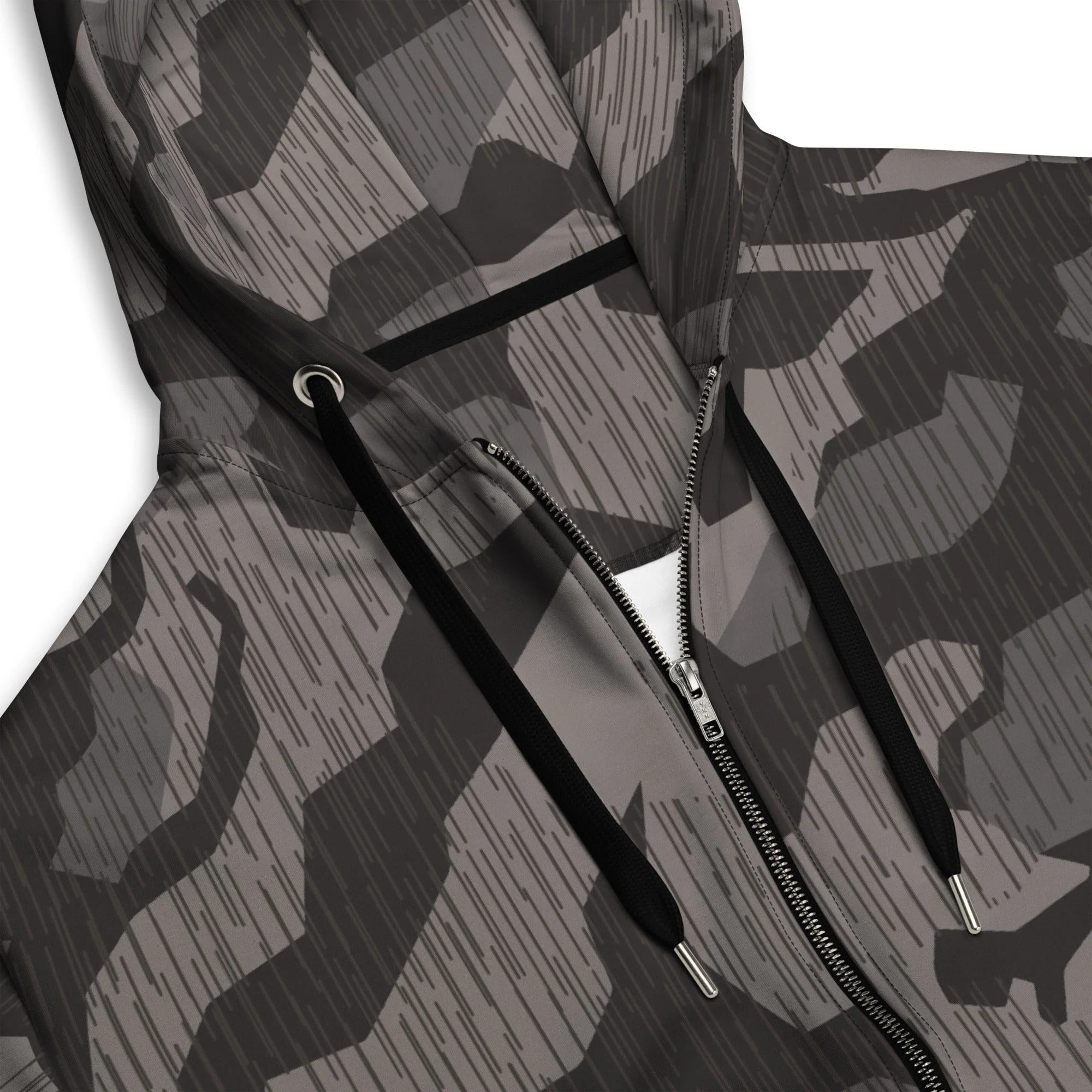 German Black Forest Splinter CAMO Unisex Zip Hoodie - Image 2