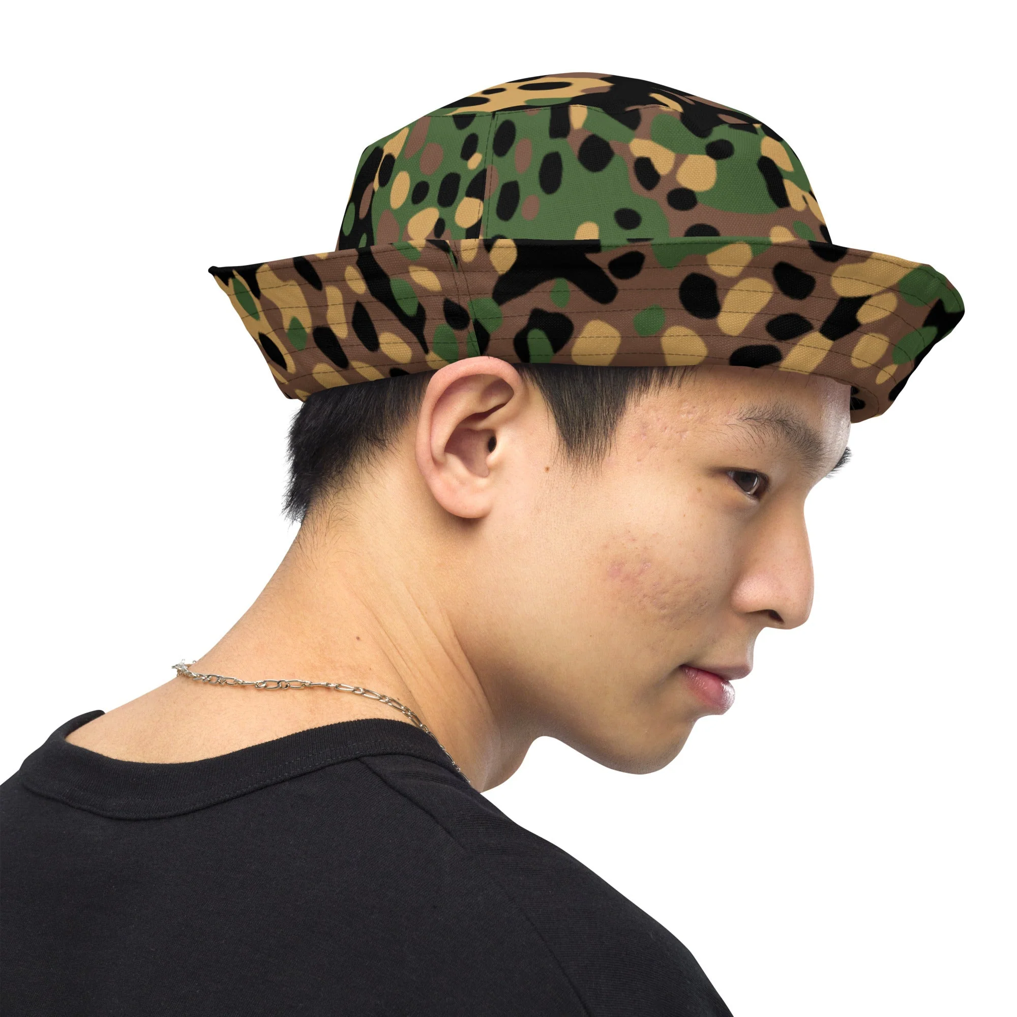 German Pea Dot Erbsenmuster CAMO Reversible Bucket Hat - Image 2