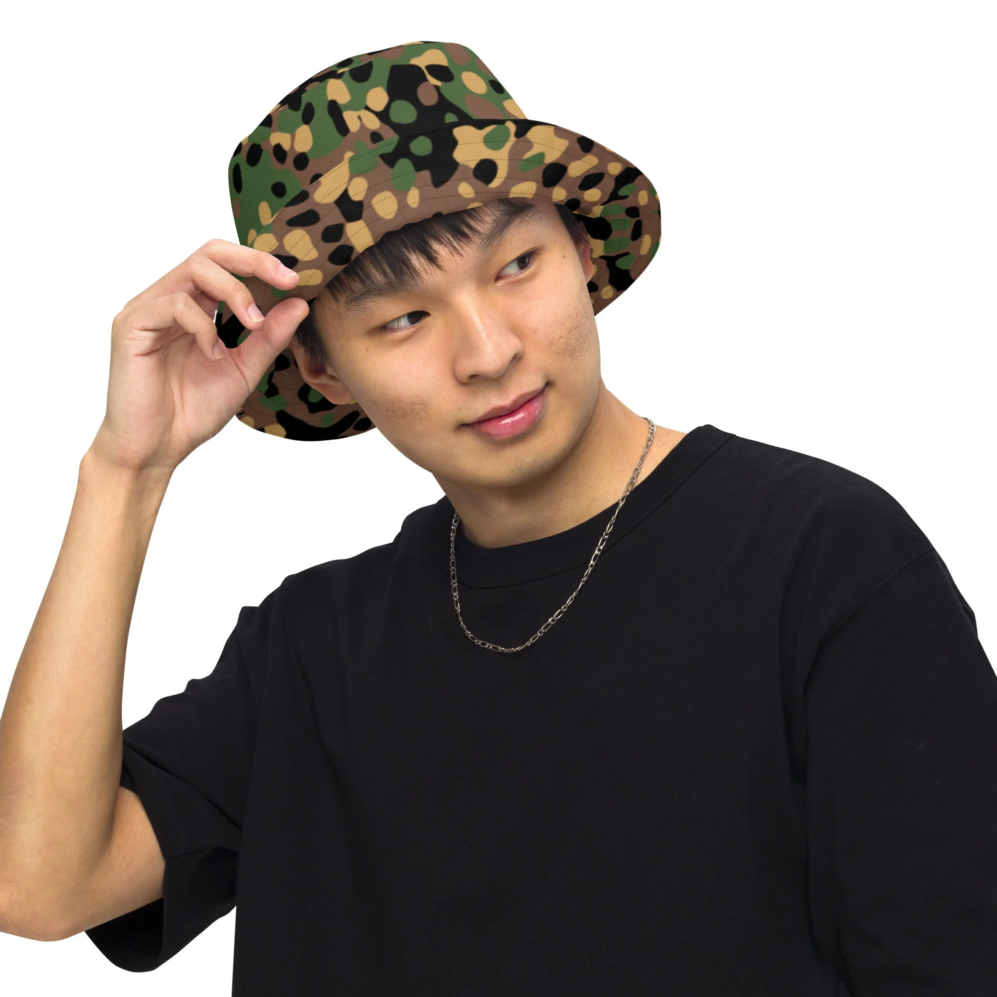 German Pea Dot Erbsenmuster CAMO Reversible Bucket Hat - Image 4