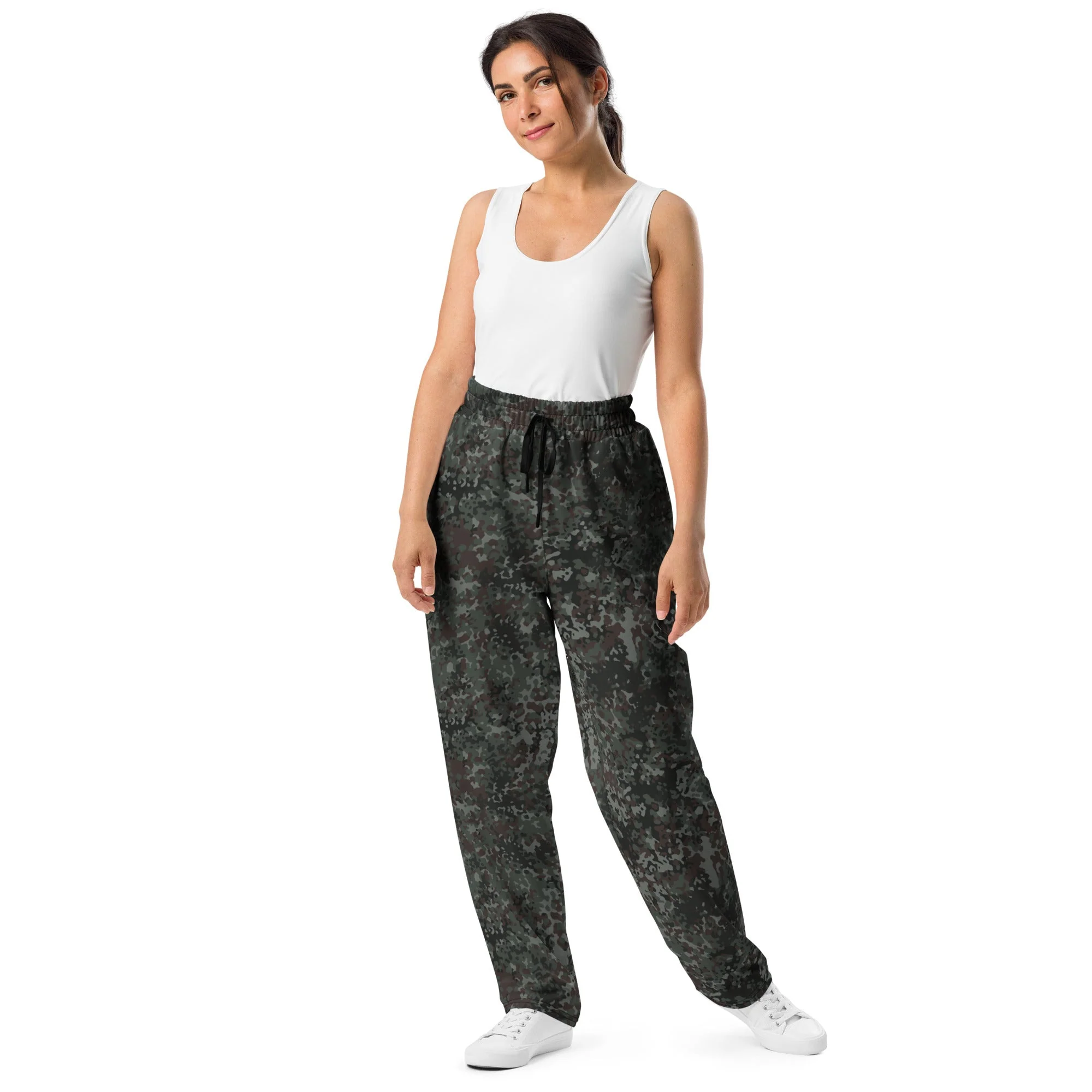 German Flecktarn Night Ops CAMO Unisex Wide-Leg Joggers - Image 11