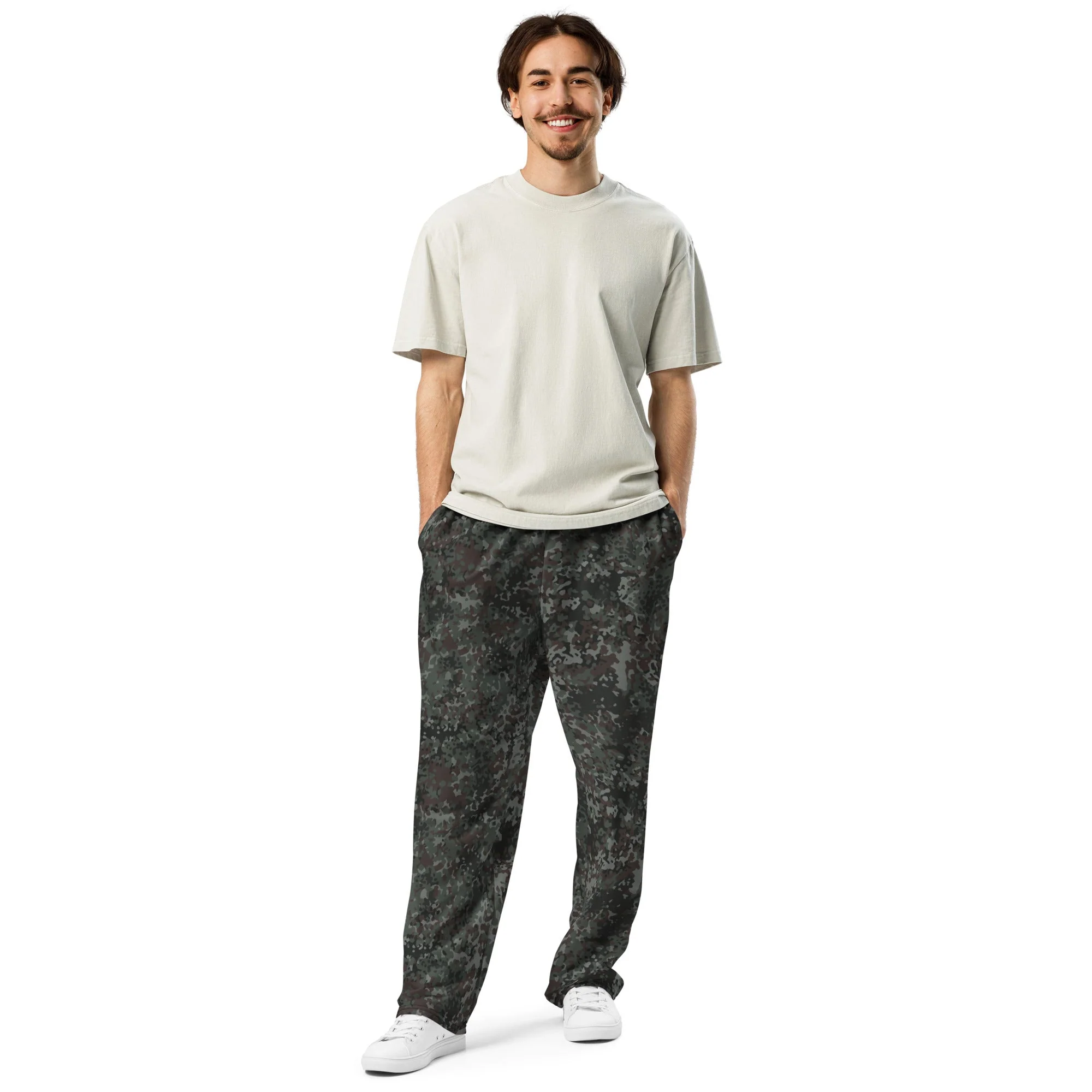 German Flecktarn Night Ops CAMO Unisex Wide-Leg Joggers - Image 9