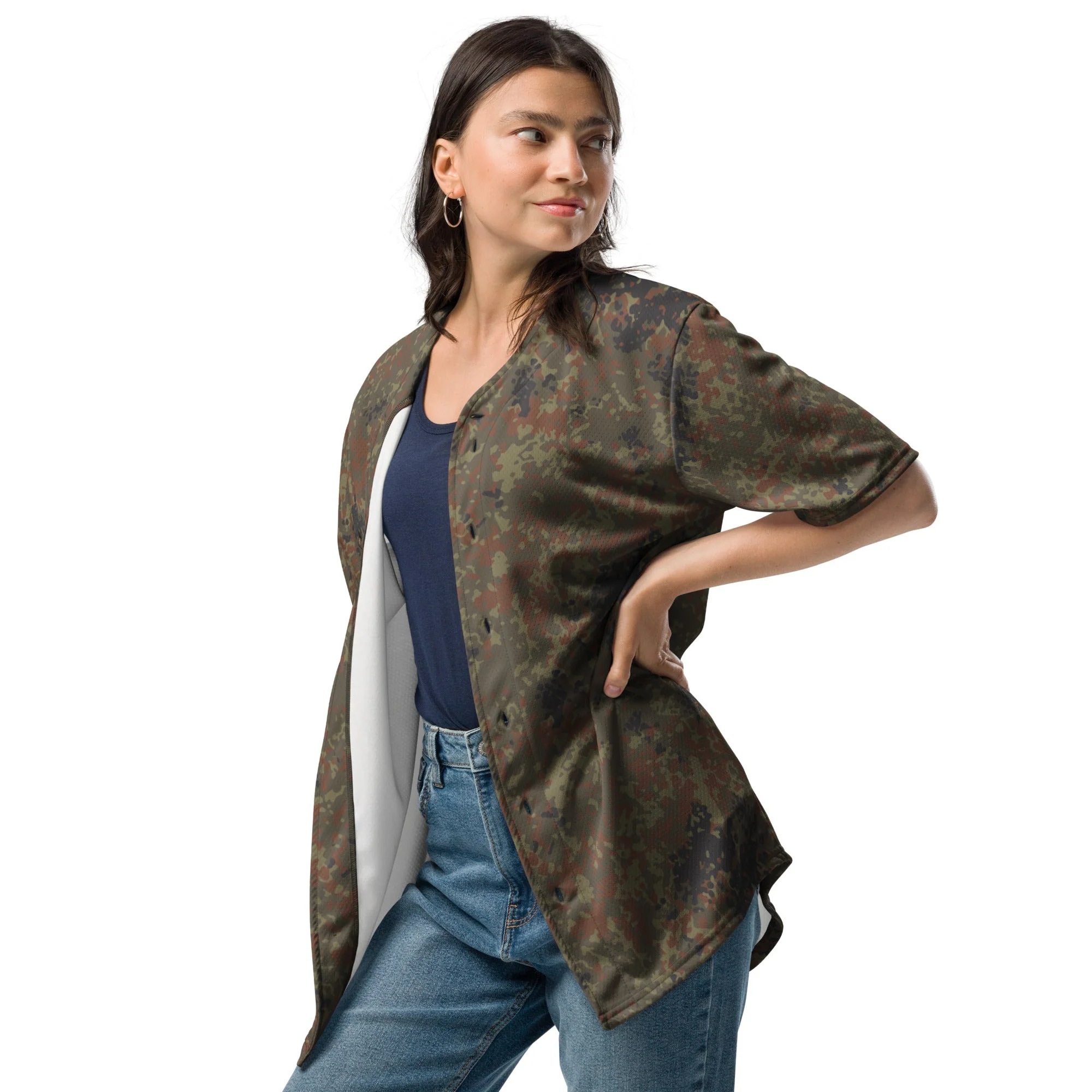 German Flecktarn CAMO Unisex Baseball Jersey - Image 13