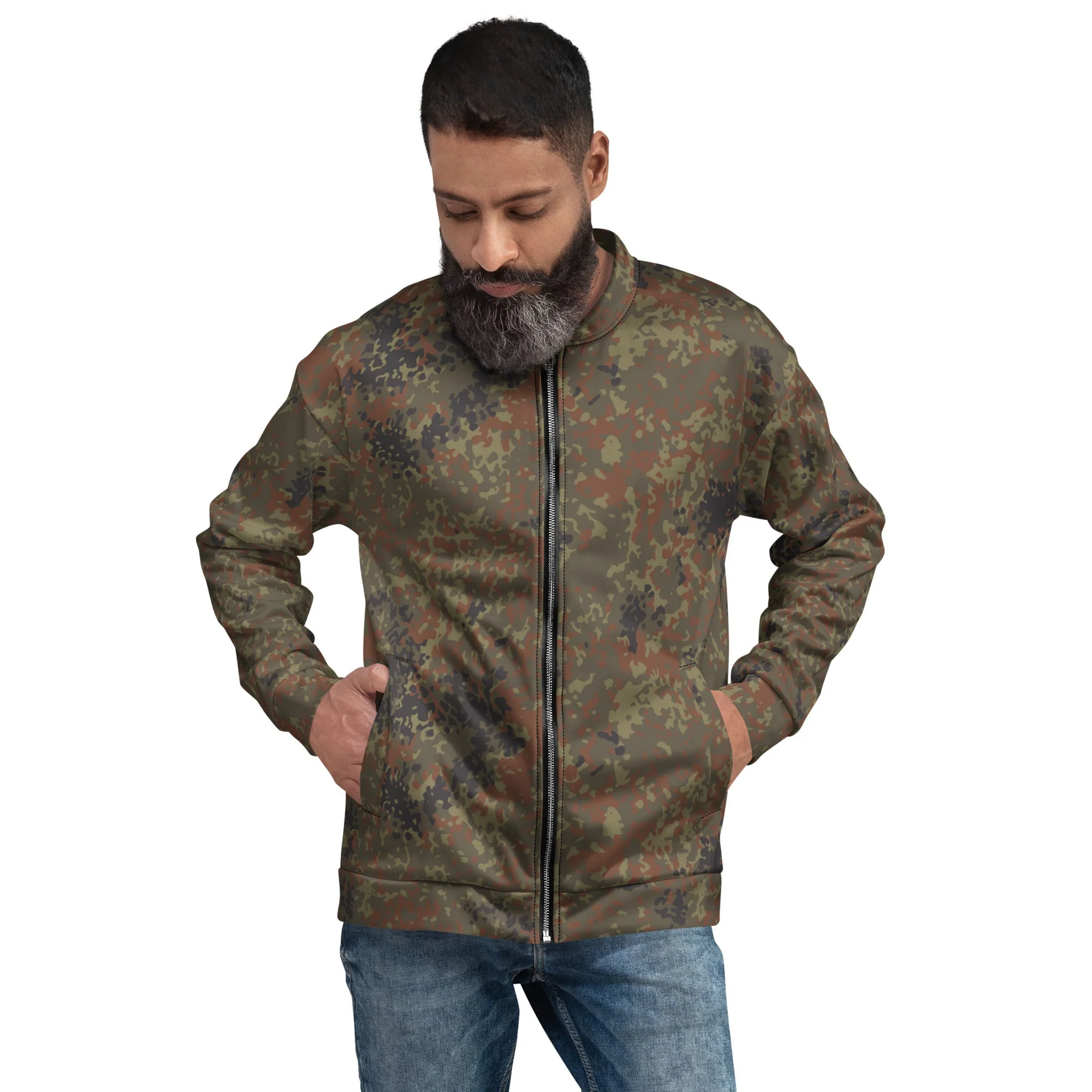German Flecktarn CAMO Unisex Bomber Jacket