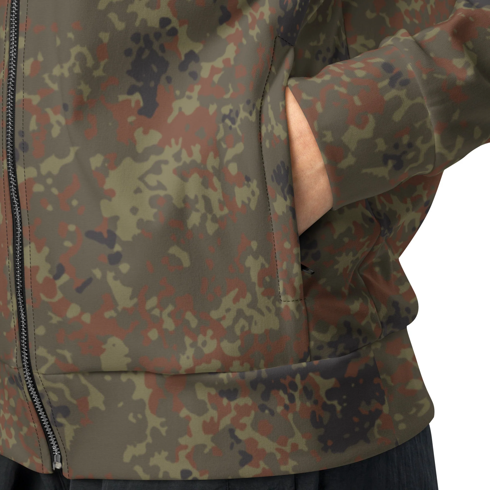 German Flecktarn CAMO Unisex Track Jacket - Image 2
