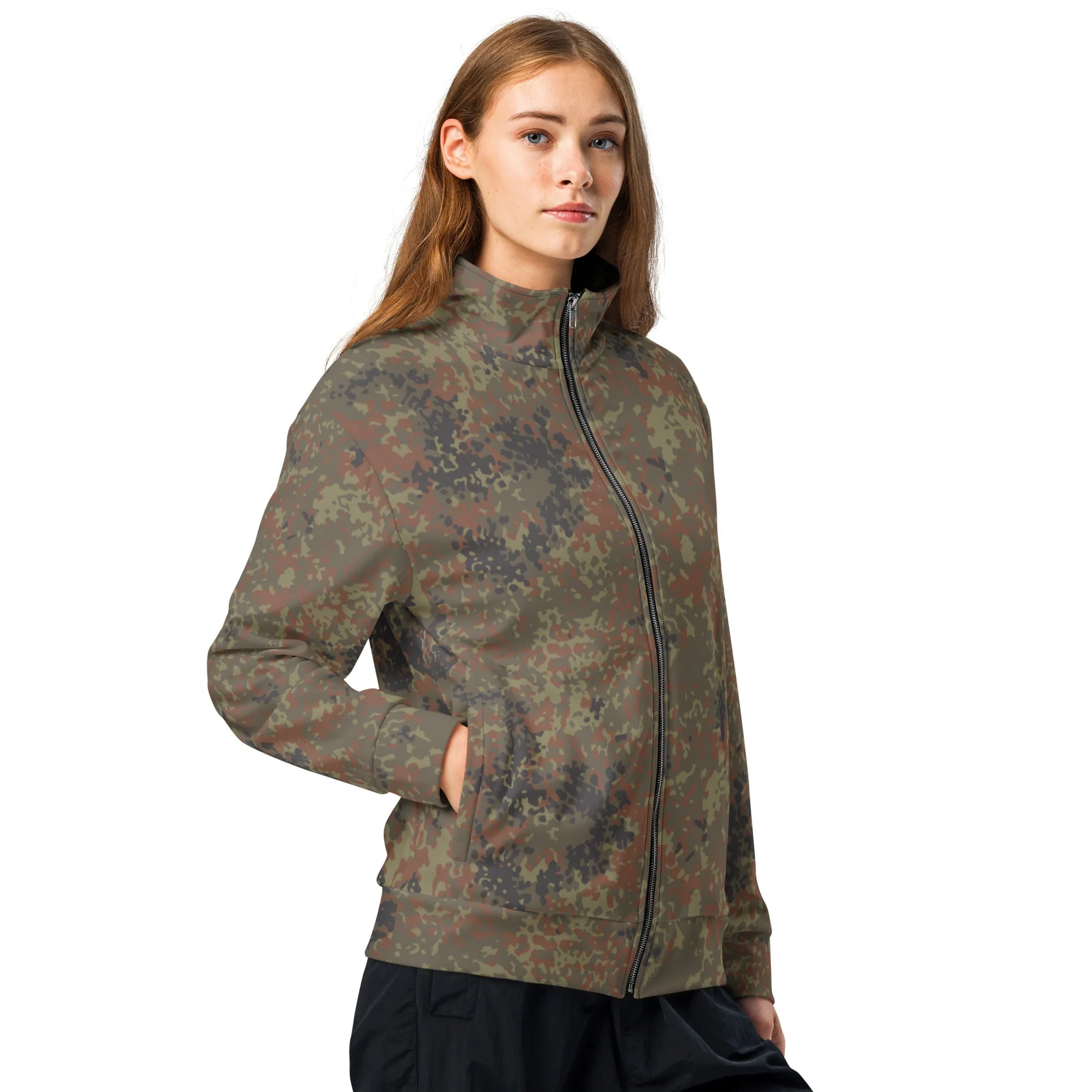 German Flecktarn CAMO Unisex Track Jacket - Image 9