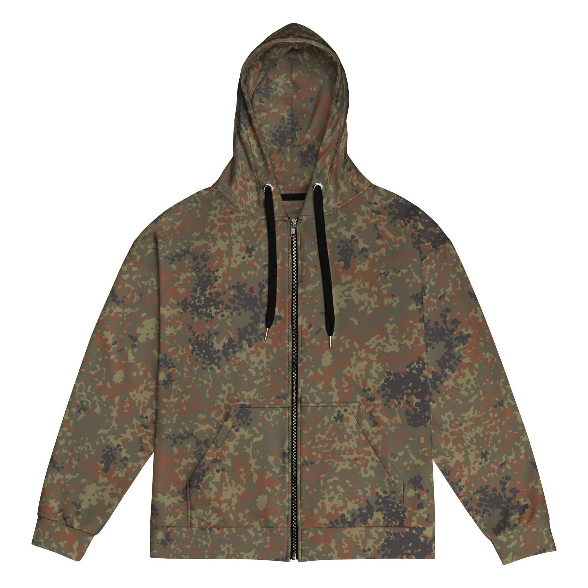 German Flecktarn CAMO Unisex Zip Hoodie
