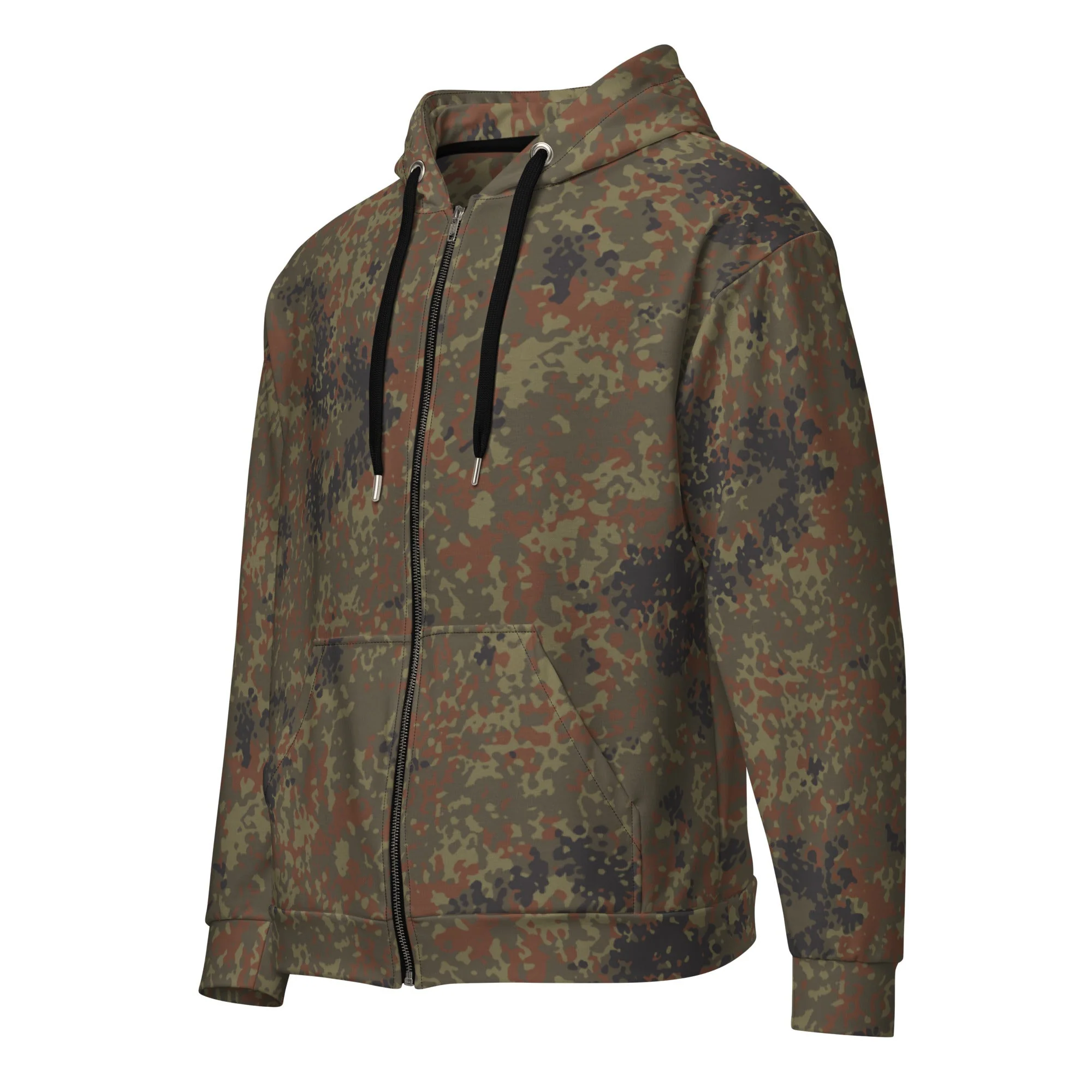 German Flecktarn CAMO Unisex Zip Hoodie - Image 10