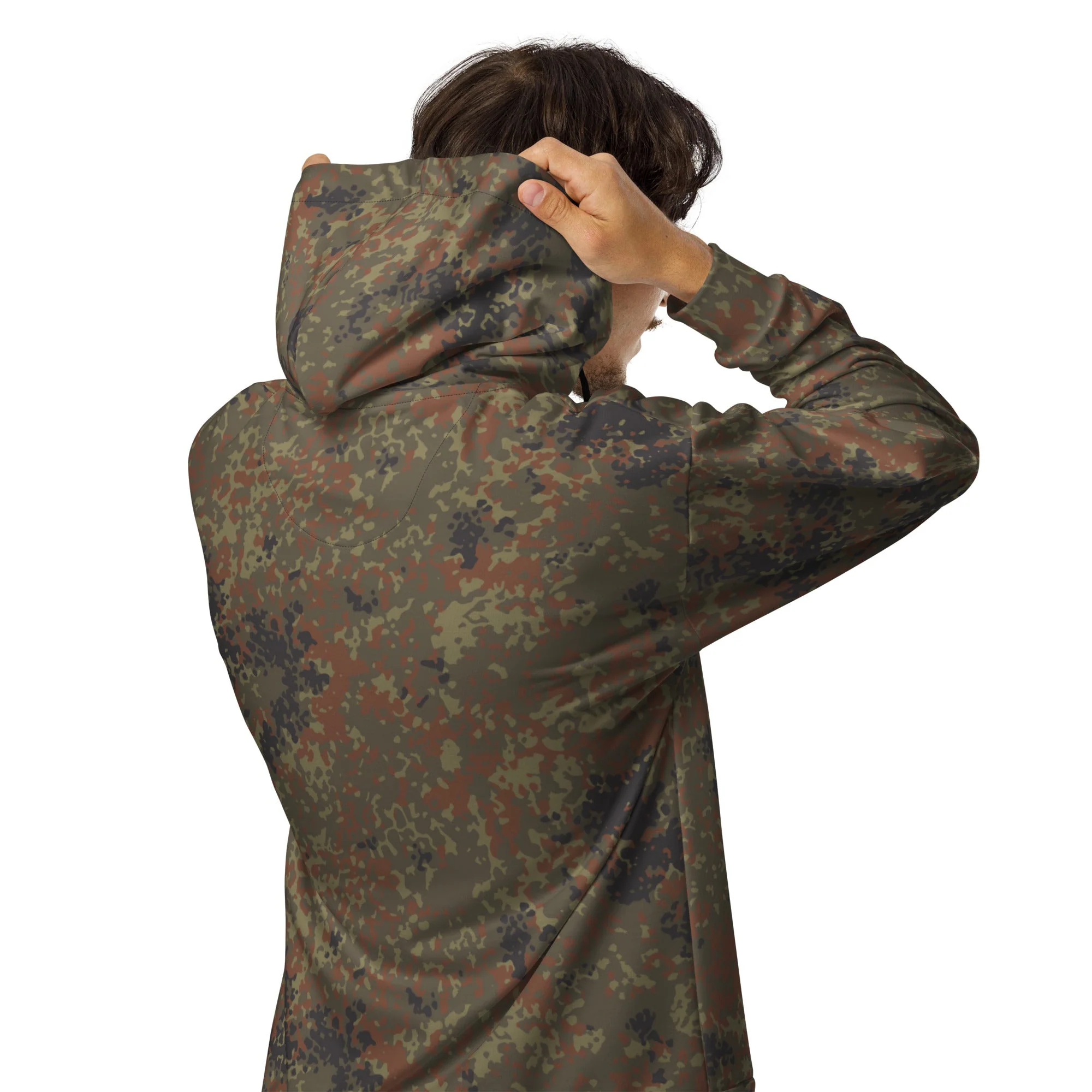 German Flecktarn CAMO Unisex Zip Hoodie - Image 4