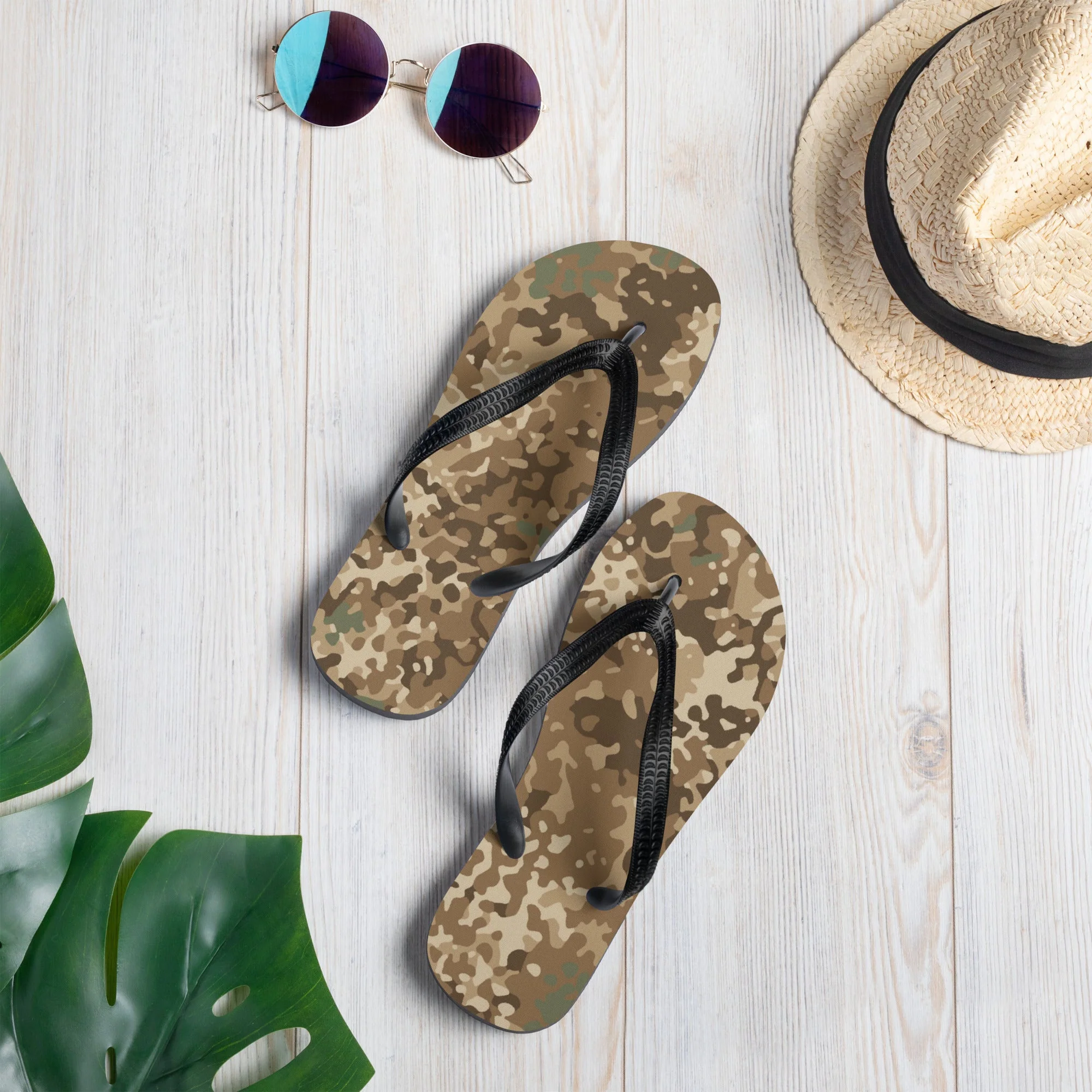 German Flecktarn Desert CAMO Flip-Flops