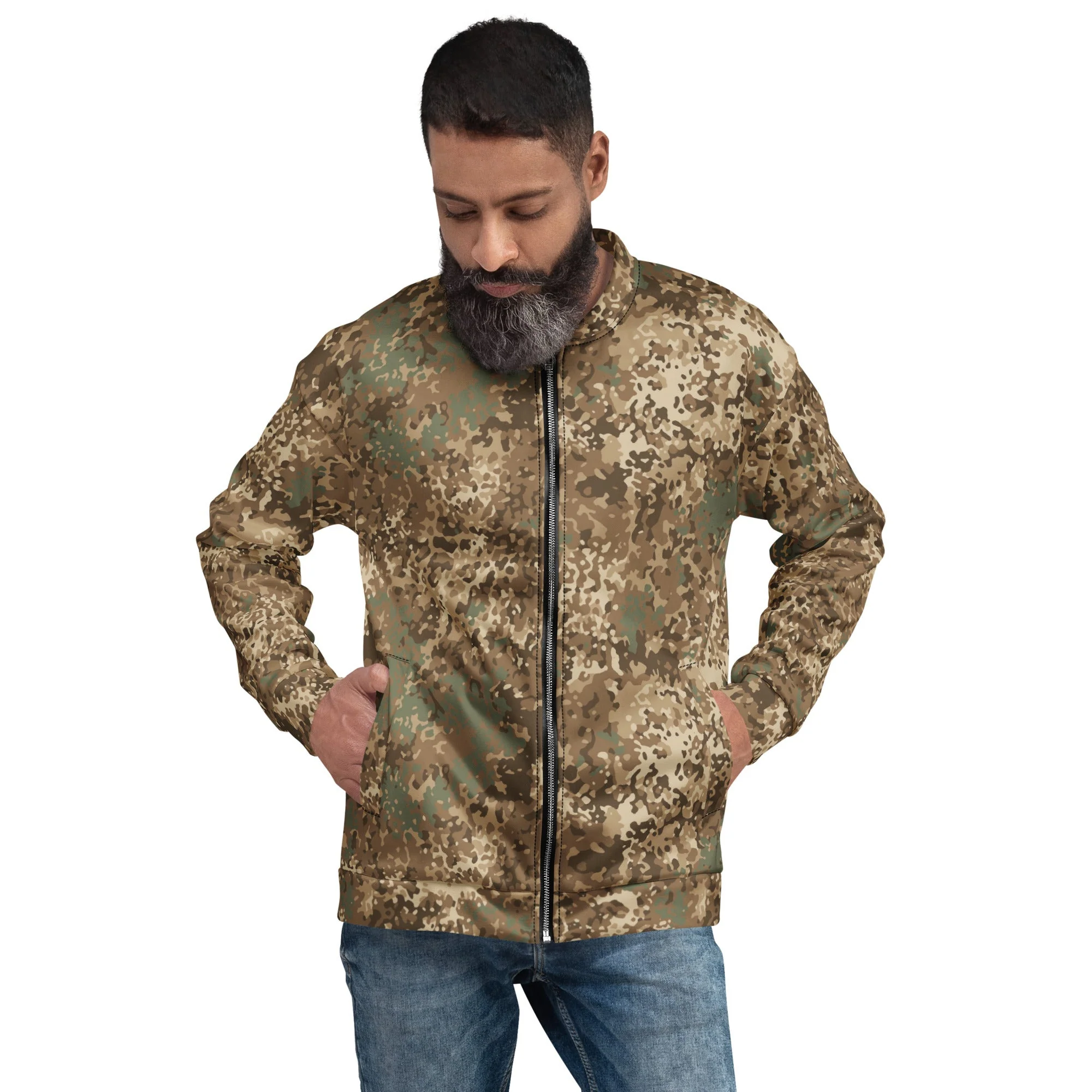 German Flecktarn Desert CAMO Unisex Bomber Jacket